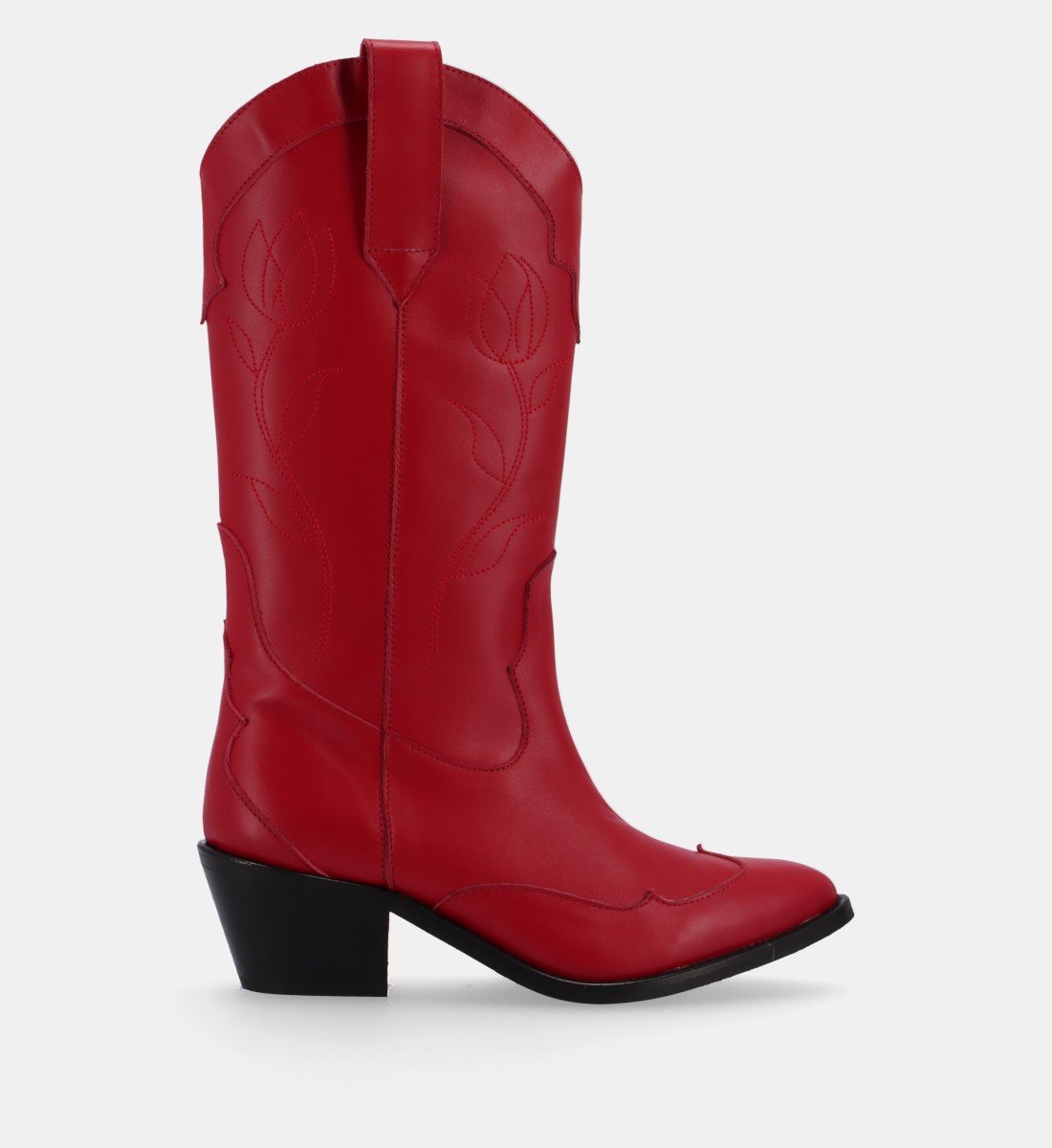 Bottes rouge cuir hotsell