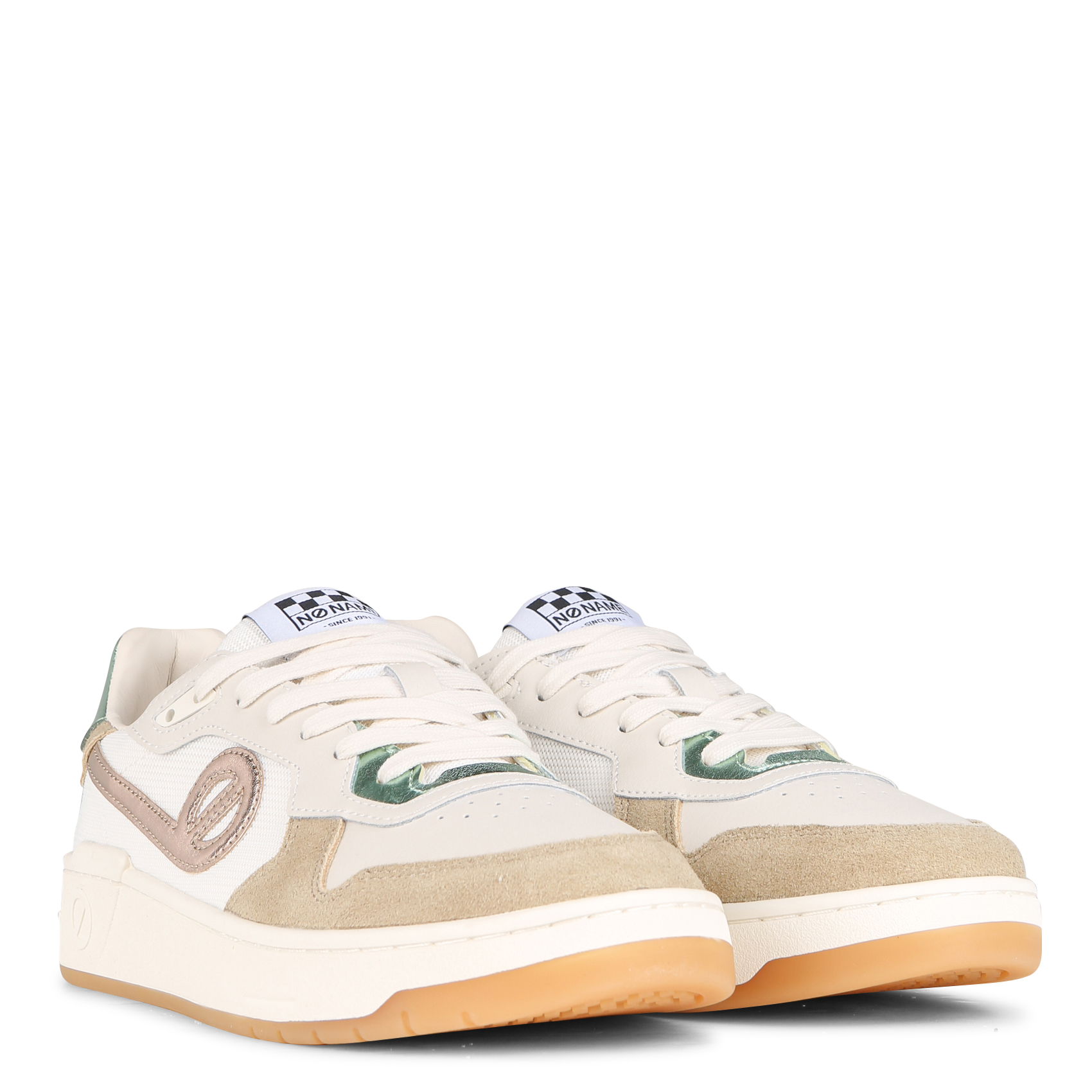 Niedrige Sneaker aus recyceltem Leder-Mix NO NAME Weiss