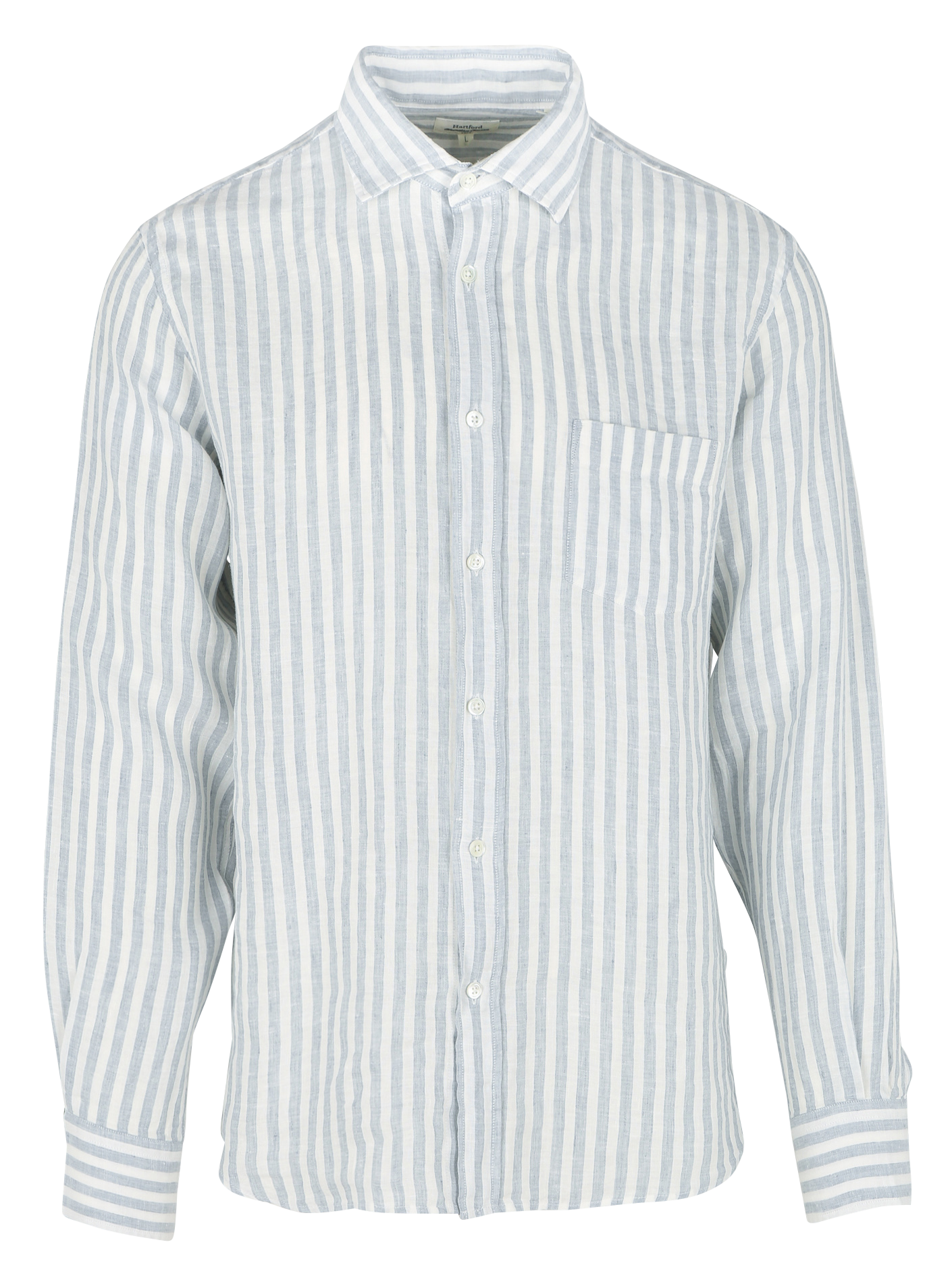 Chemise droite col classique en lin HARTFORD Multicolore