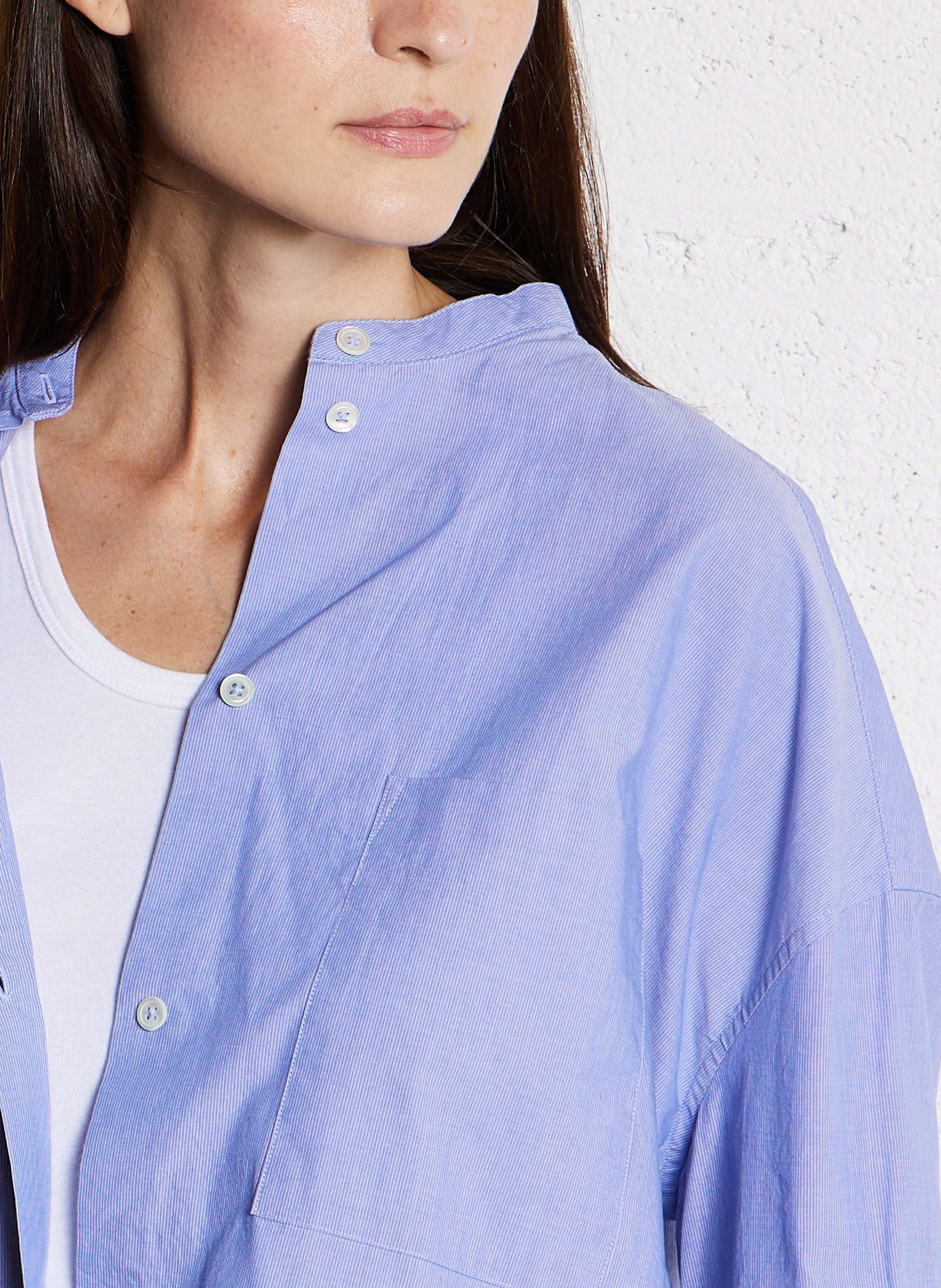 Round-neck cotton shirt BELLEROSE Blue