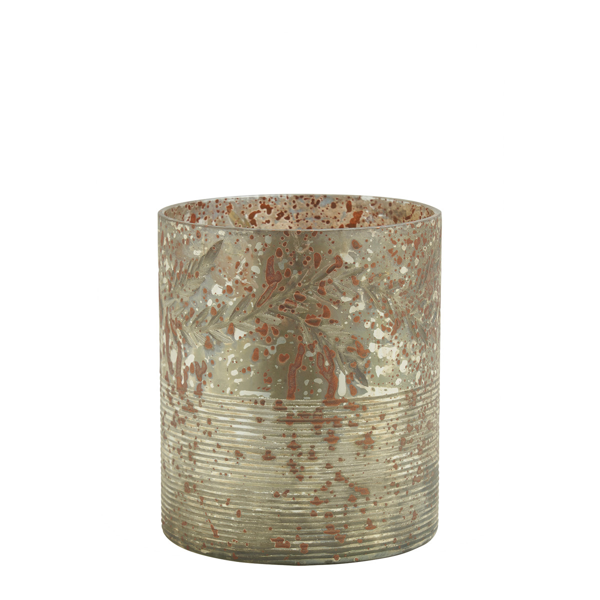 Antique matte gold Eden photophore vase BLANC D'IVOIRE Golden