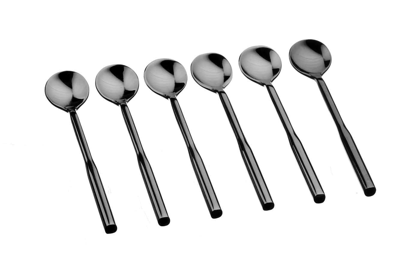 Abel - black set of 6 teaspoons BJORN Black