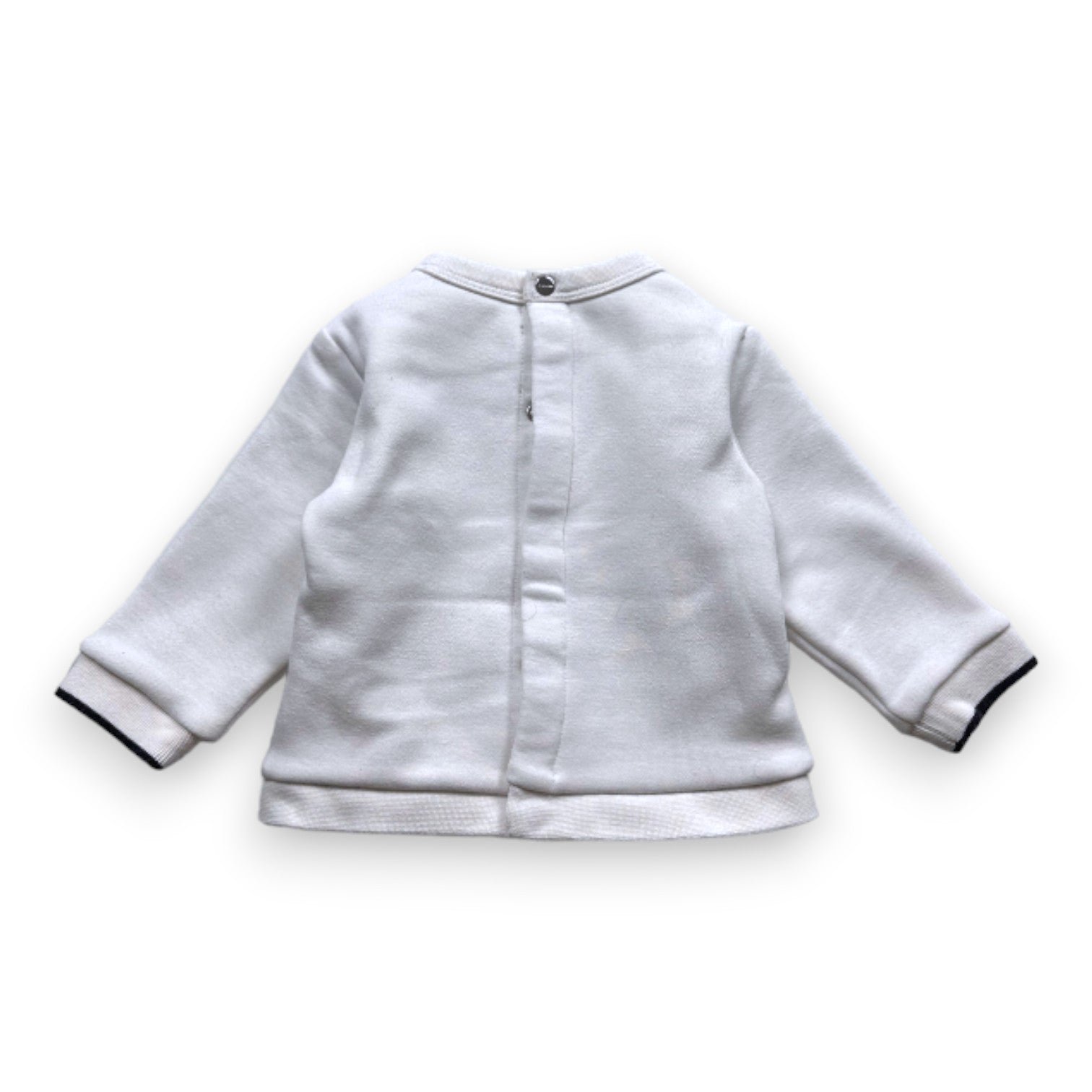 White baby sweatshirt - 6 months JACADI - Seconde Main White