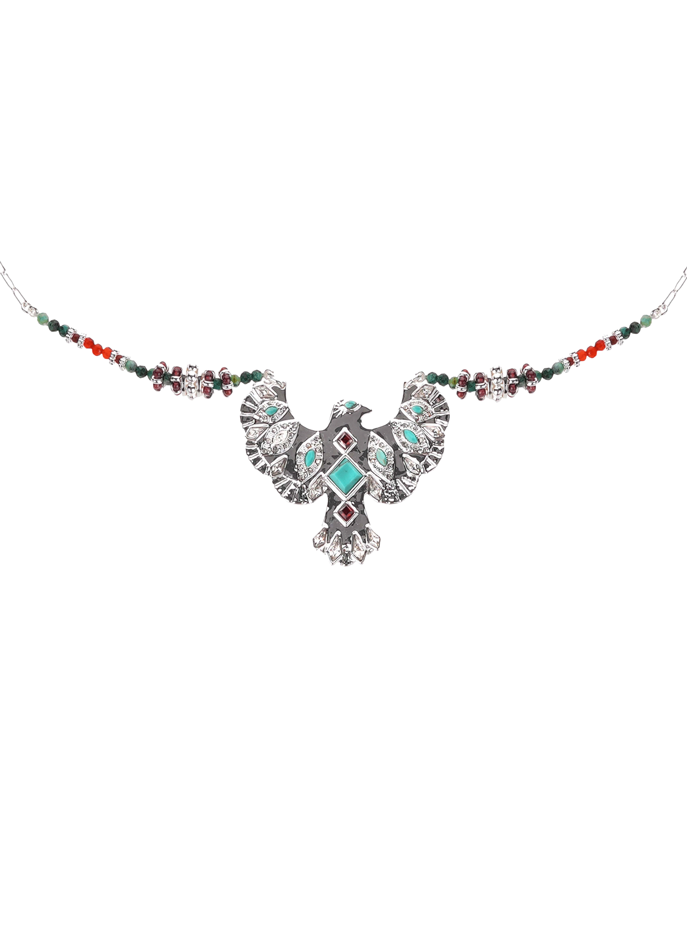 Long necklace with central cabochon HIPANEMA Silver