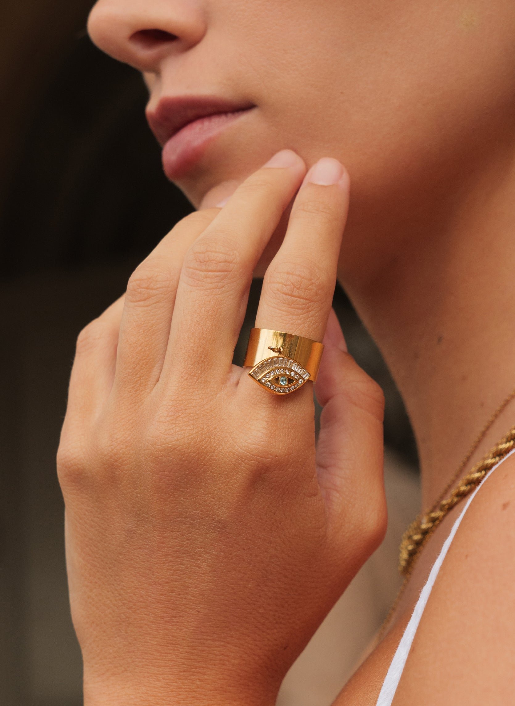 Wide ring AEC Paris Golden