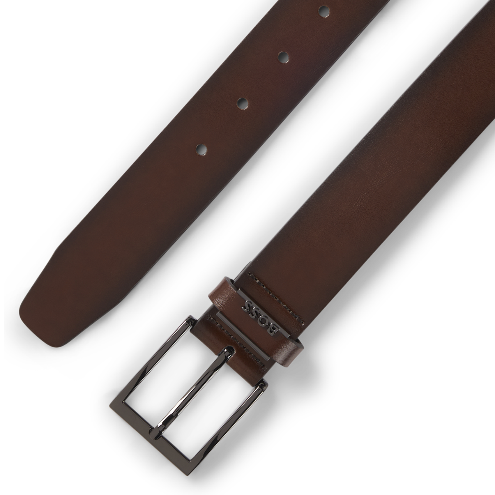 Cowskin leather belt Brown