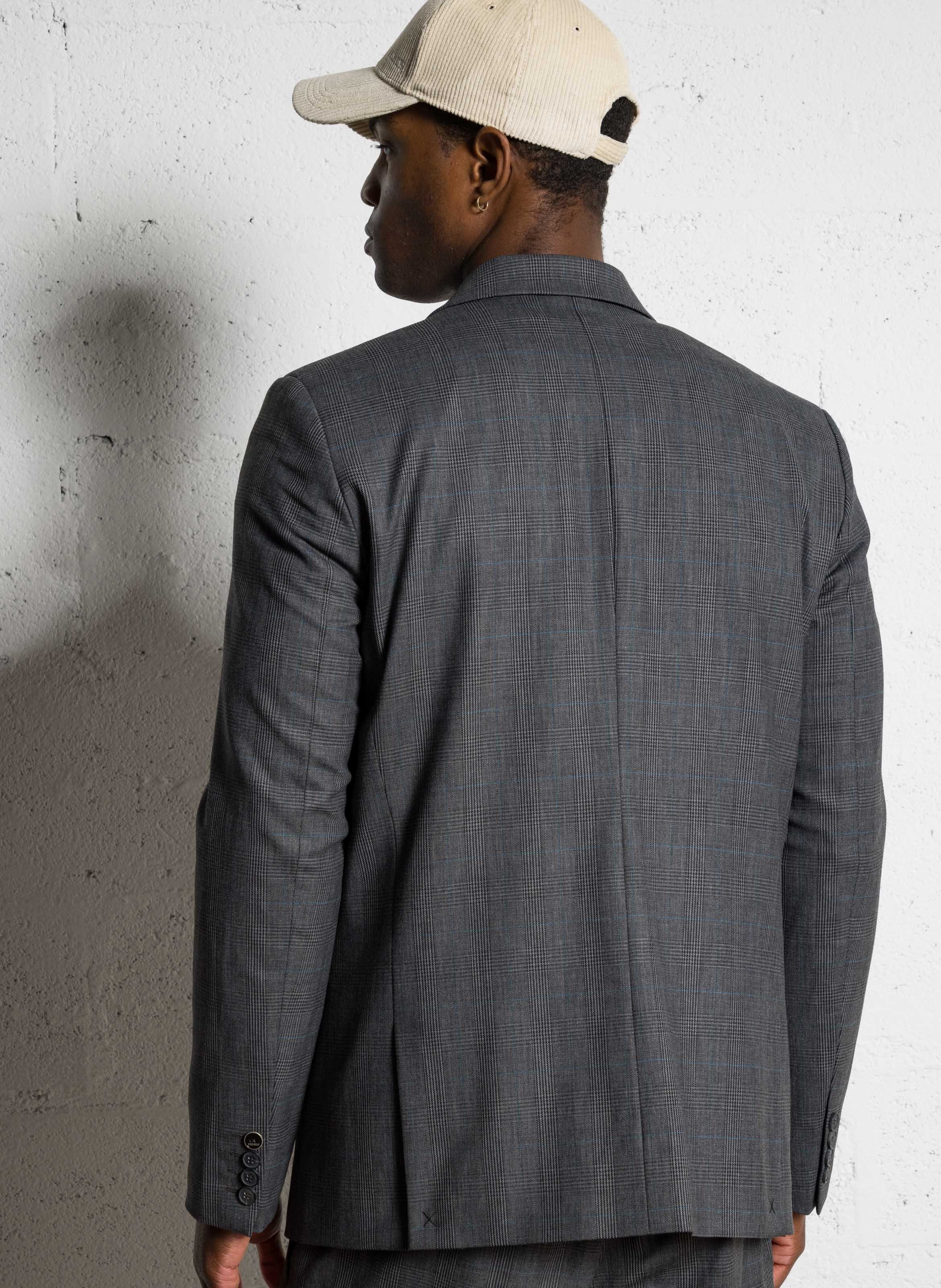 Geruit colbert IKKS Grijs