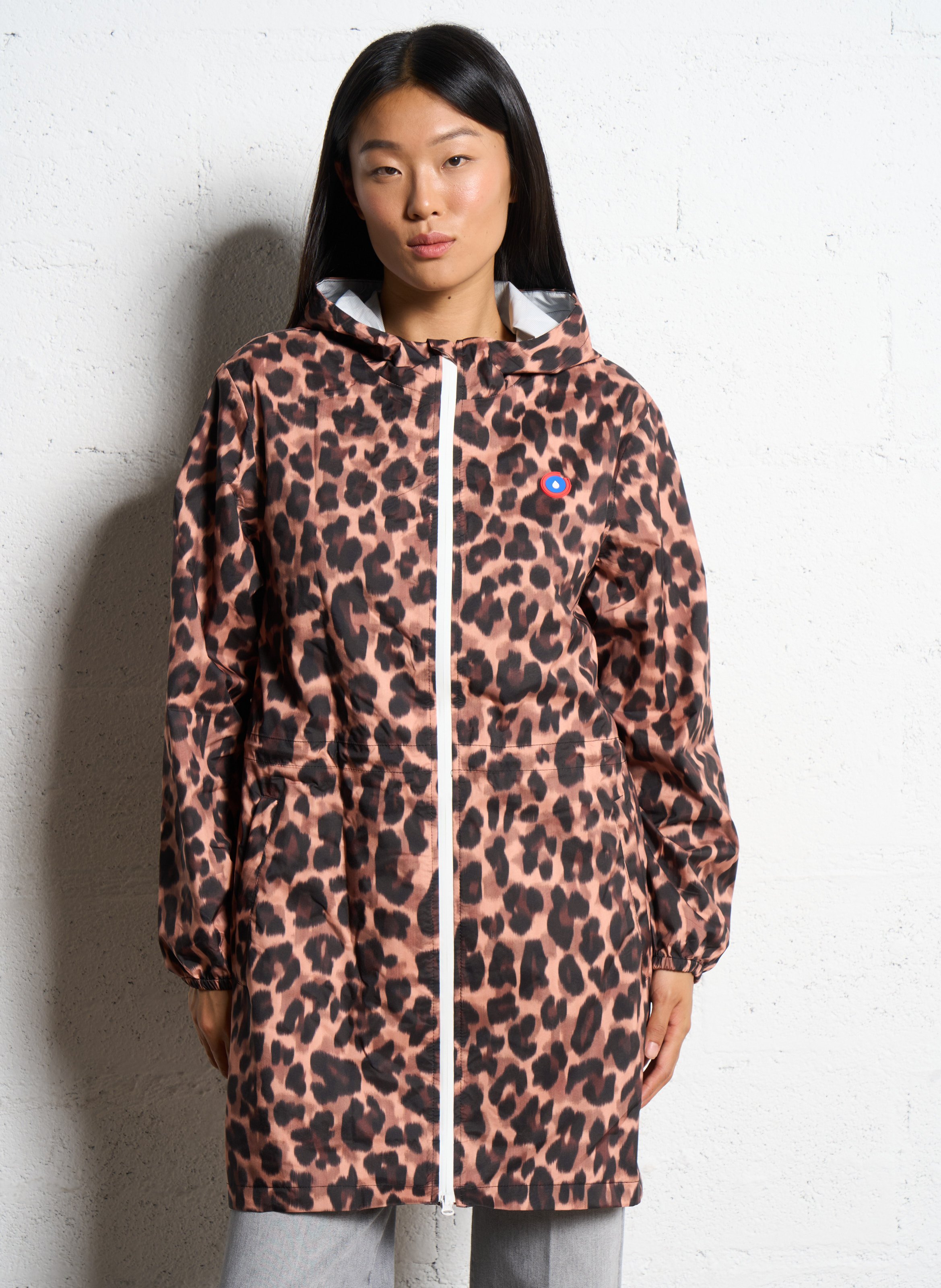 Imperméable à capuche imprimé FLOTTE Marron