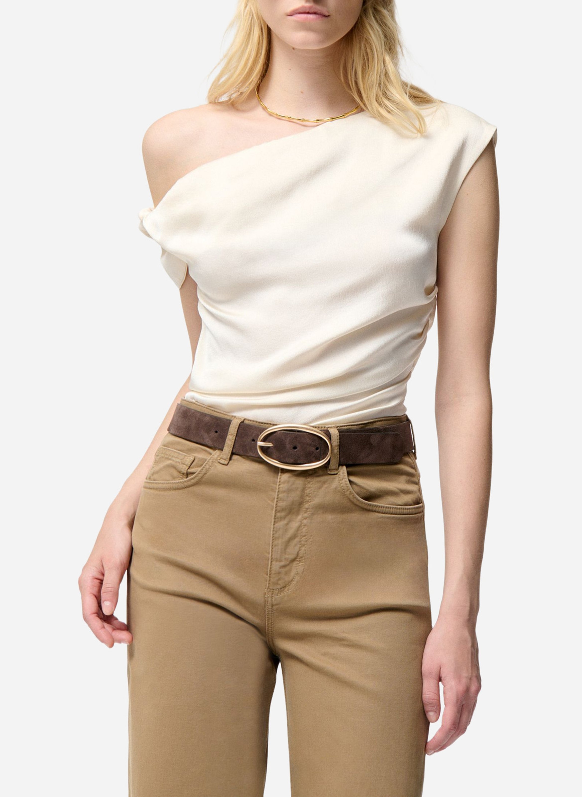 Top met asymmetrische hals VANESSA BRUNO Beige