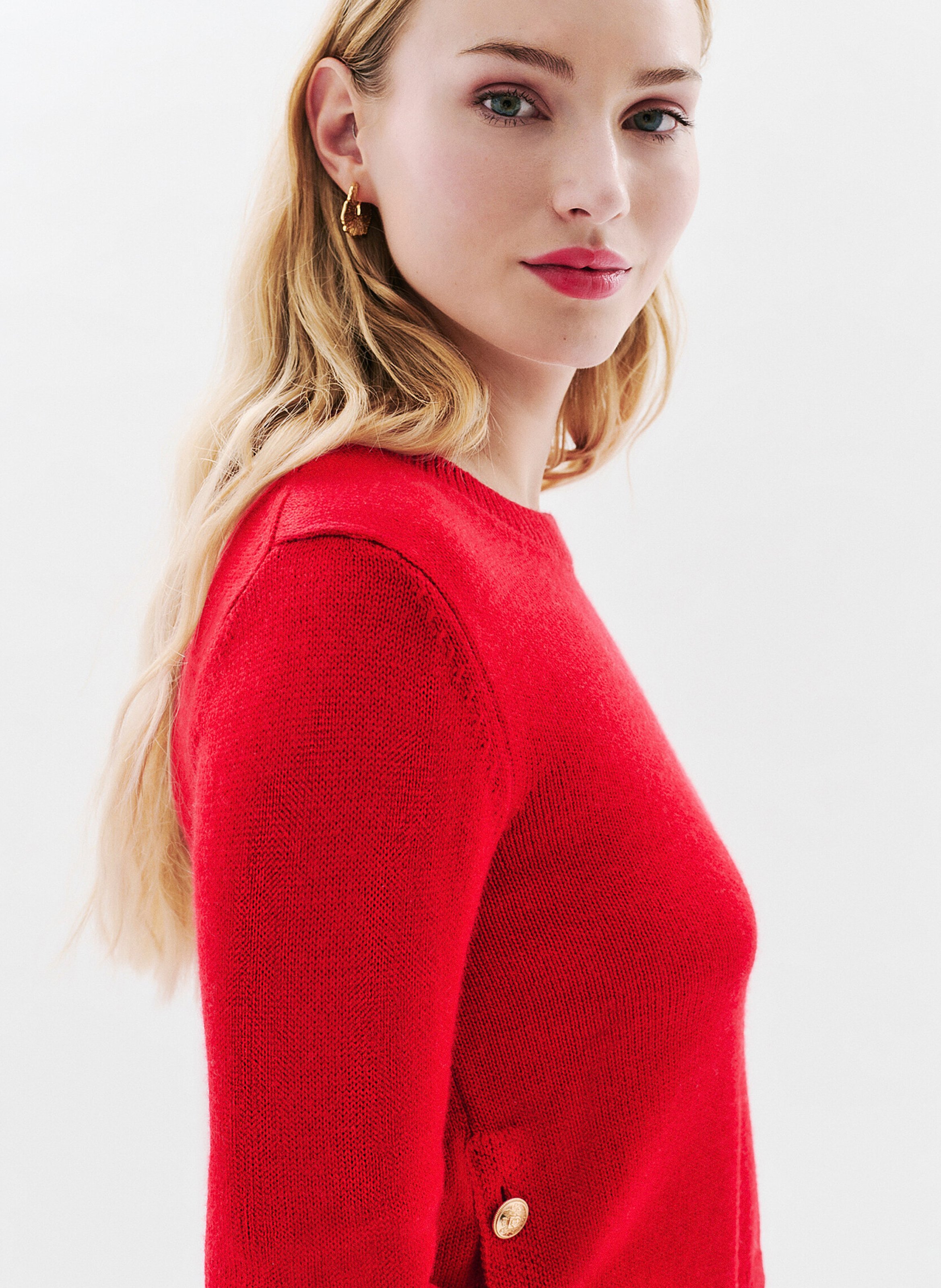 Alpaca wool sweater CAROLL Red