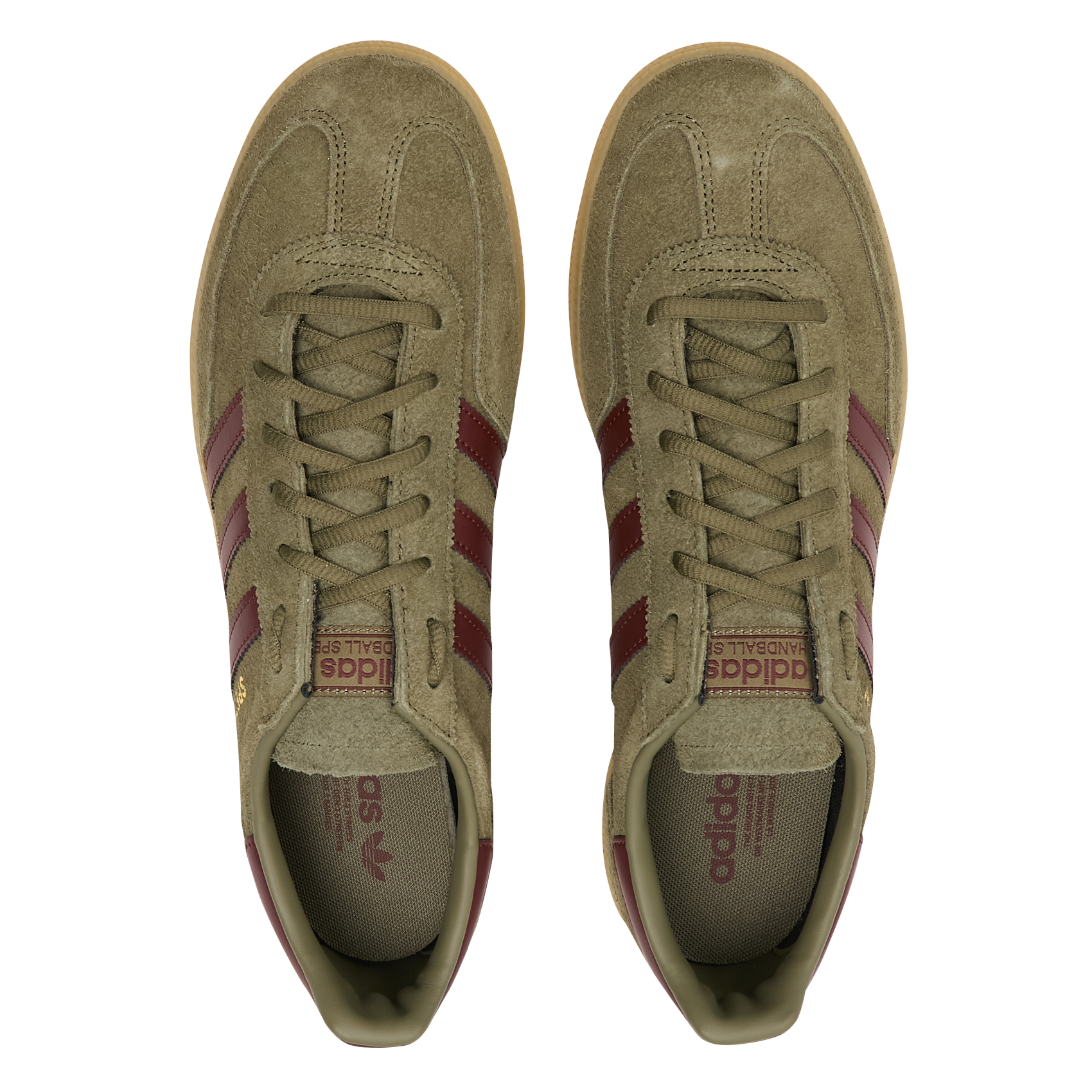 Baskets basses en cuir velours ADIDAS Kaki