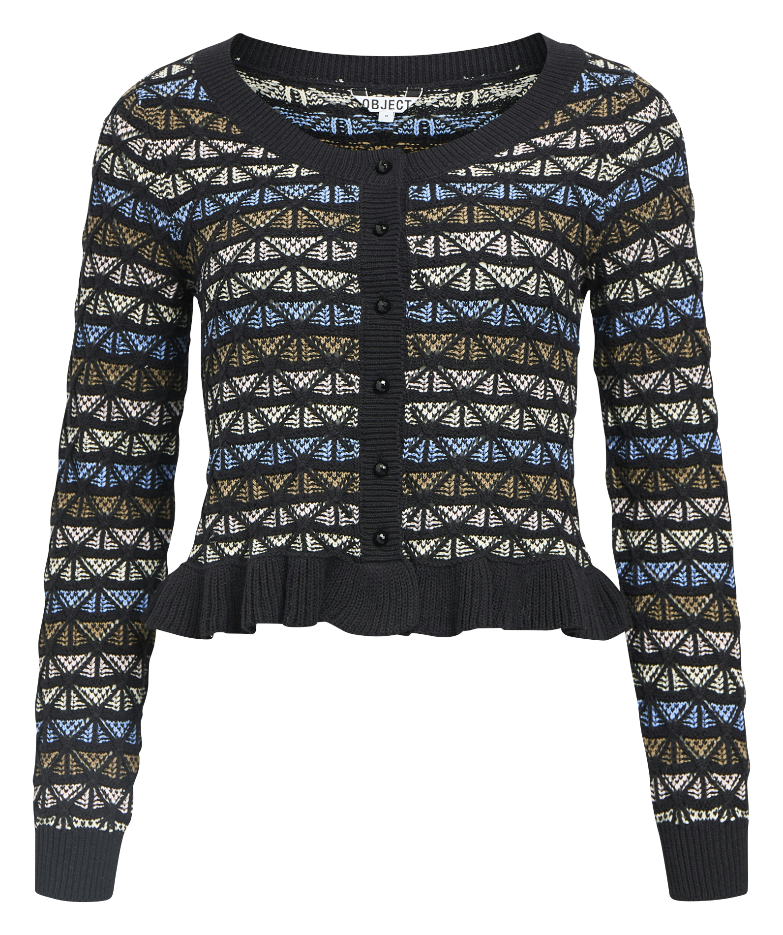 Ronde hals vest van biologisch katoen OBJECT Zwart