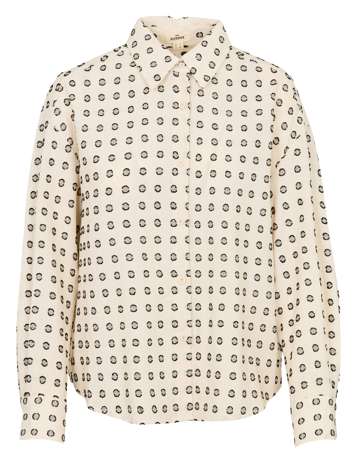 Oversize Hemd mit klassischem Kragen aus Baumwolle THE KORNER Weiss