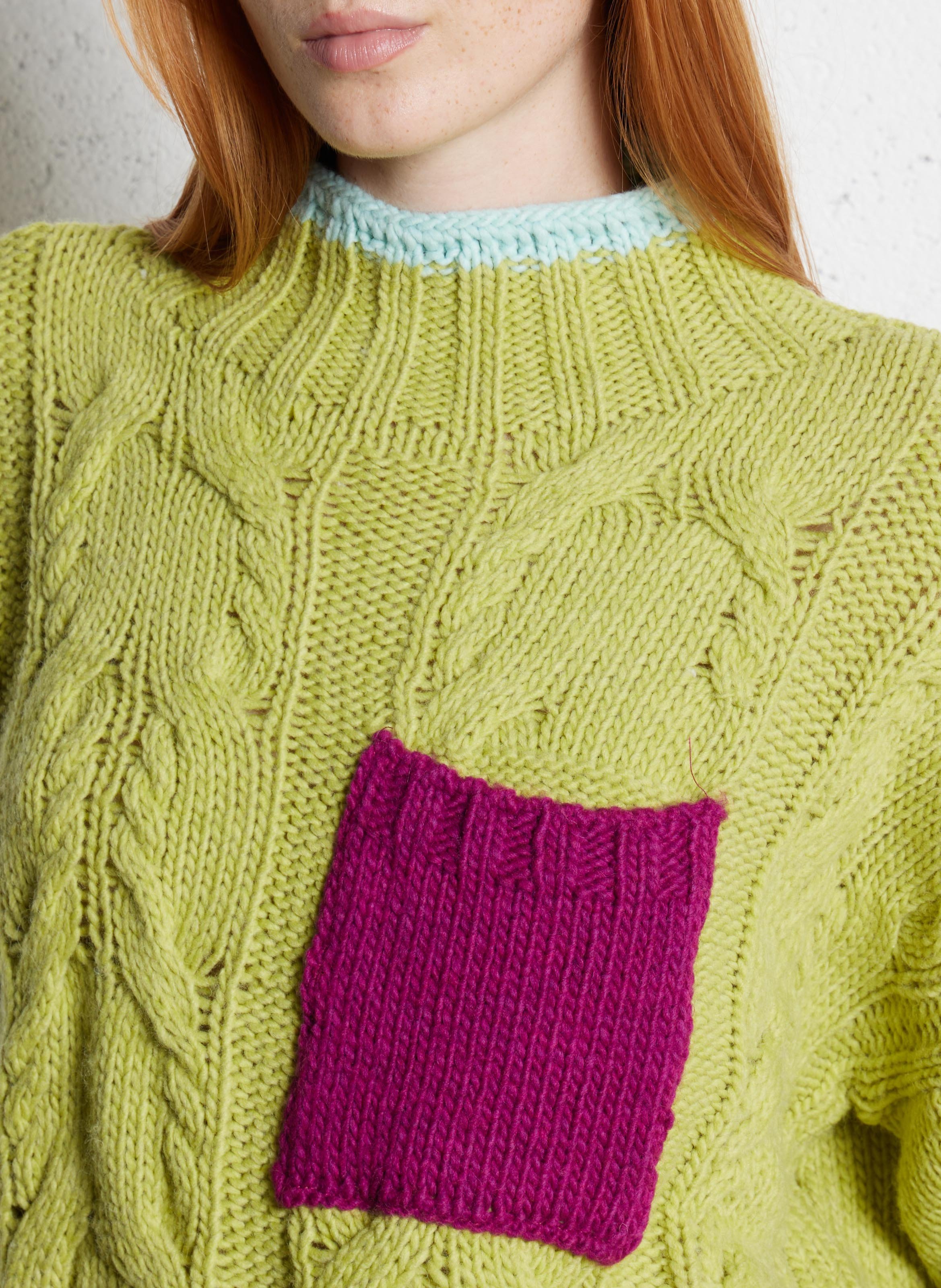 Pull oversize col montant  DR BLOOM Vert