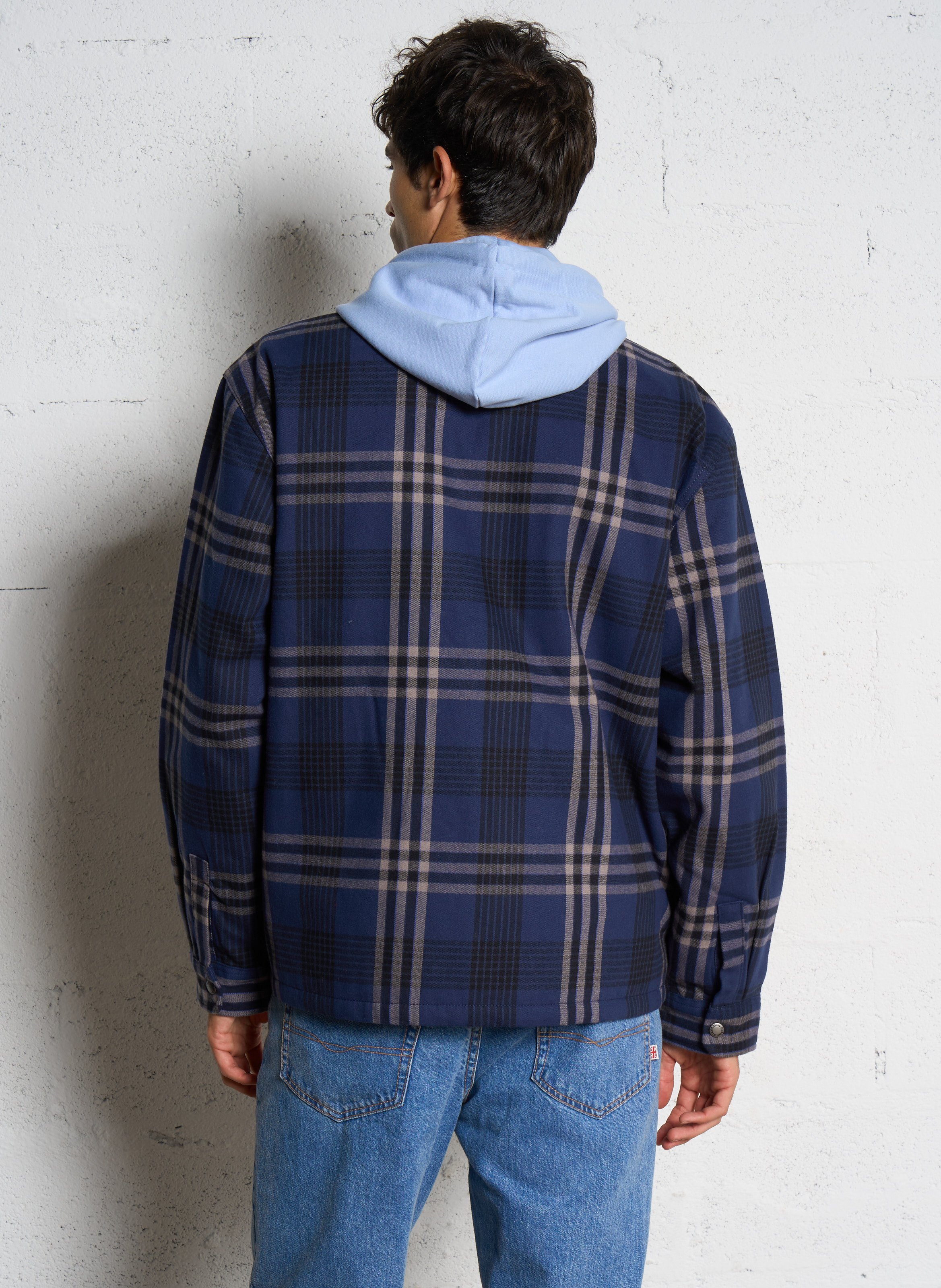 Jas van katoenmix met klassieke kraag DICKIES Blauw