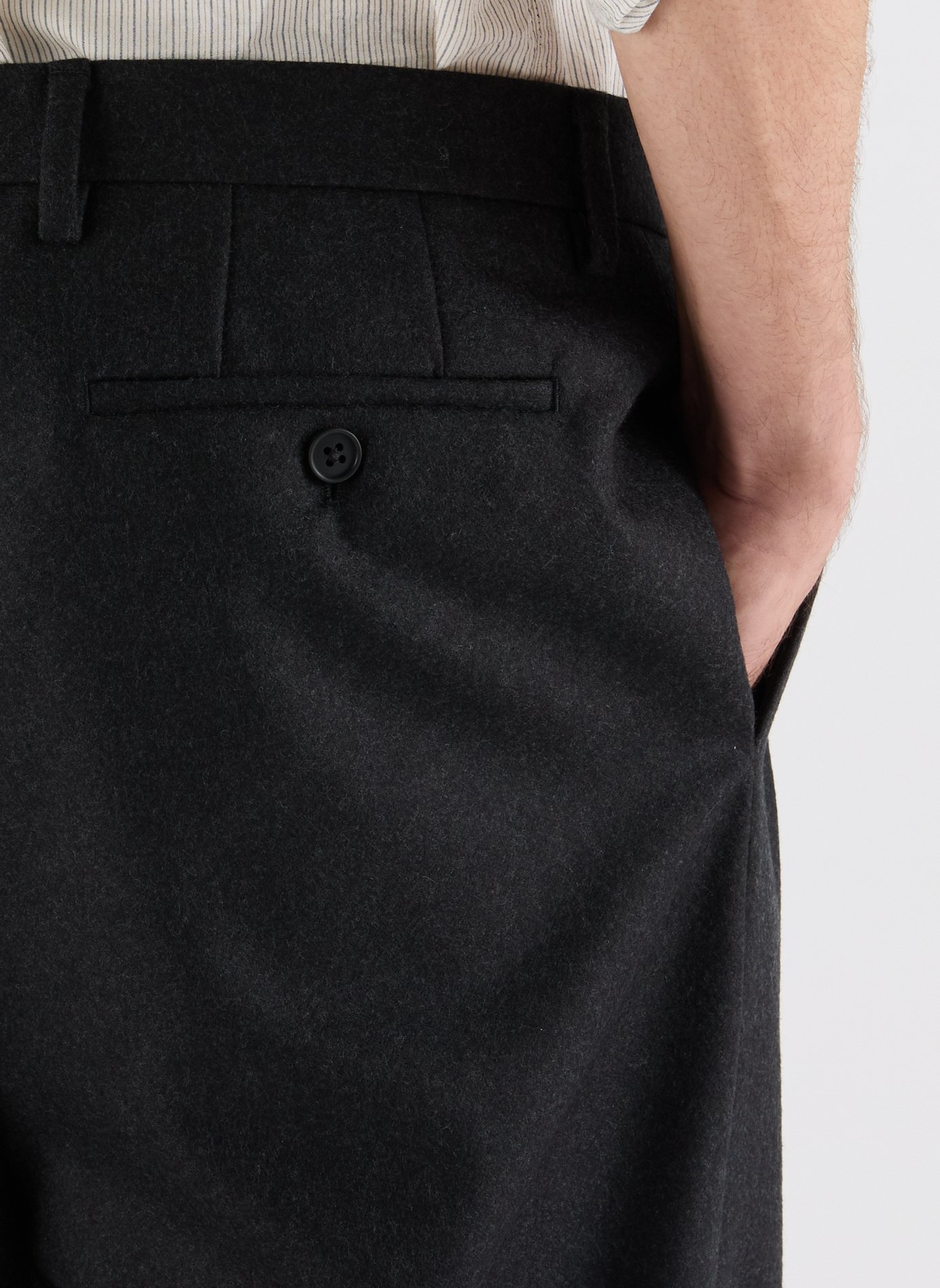 Weit geschnittene Wollhose SAISON 1865 Grau