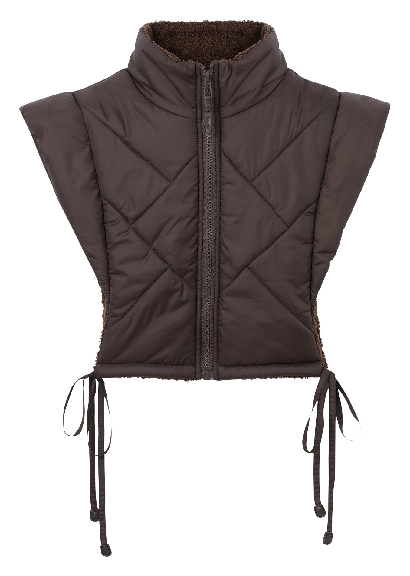 Short sleeveless zip-up jacket BA&SH Brown