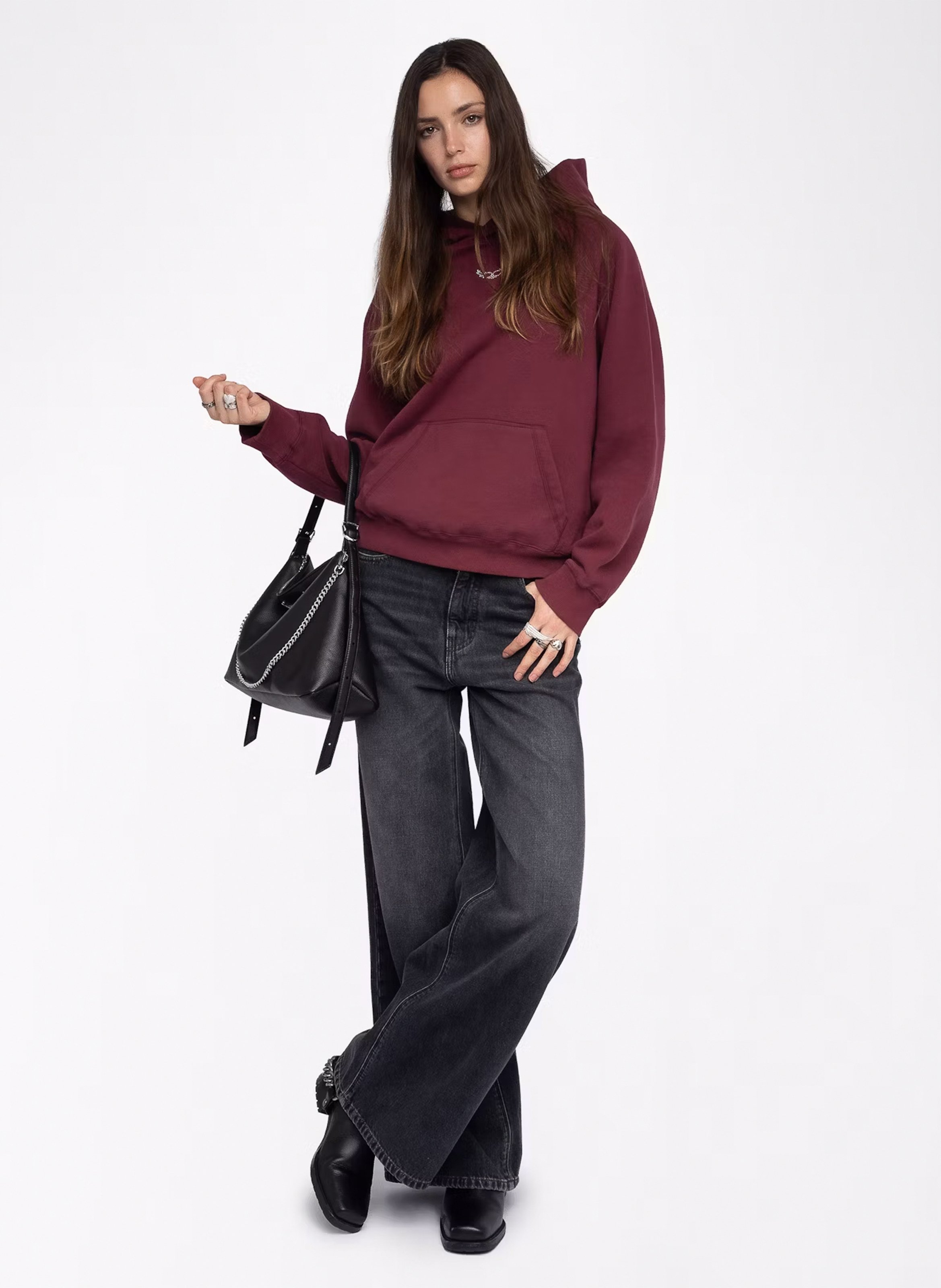 Round neck sweatshirt in blended cotton ZADIG&VOLTAIRE Purple