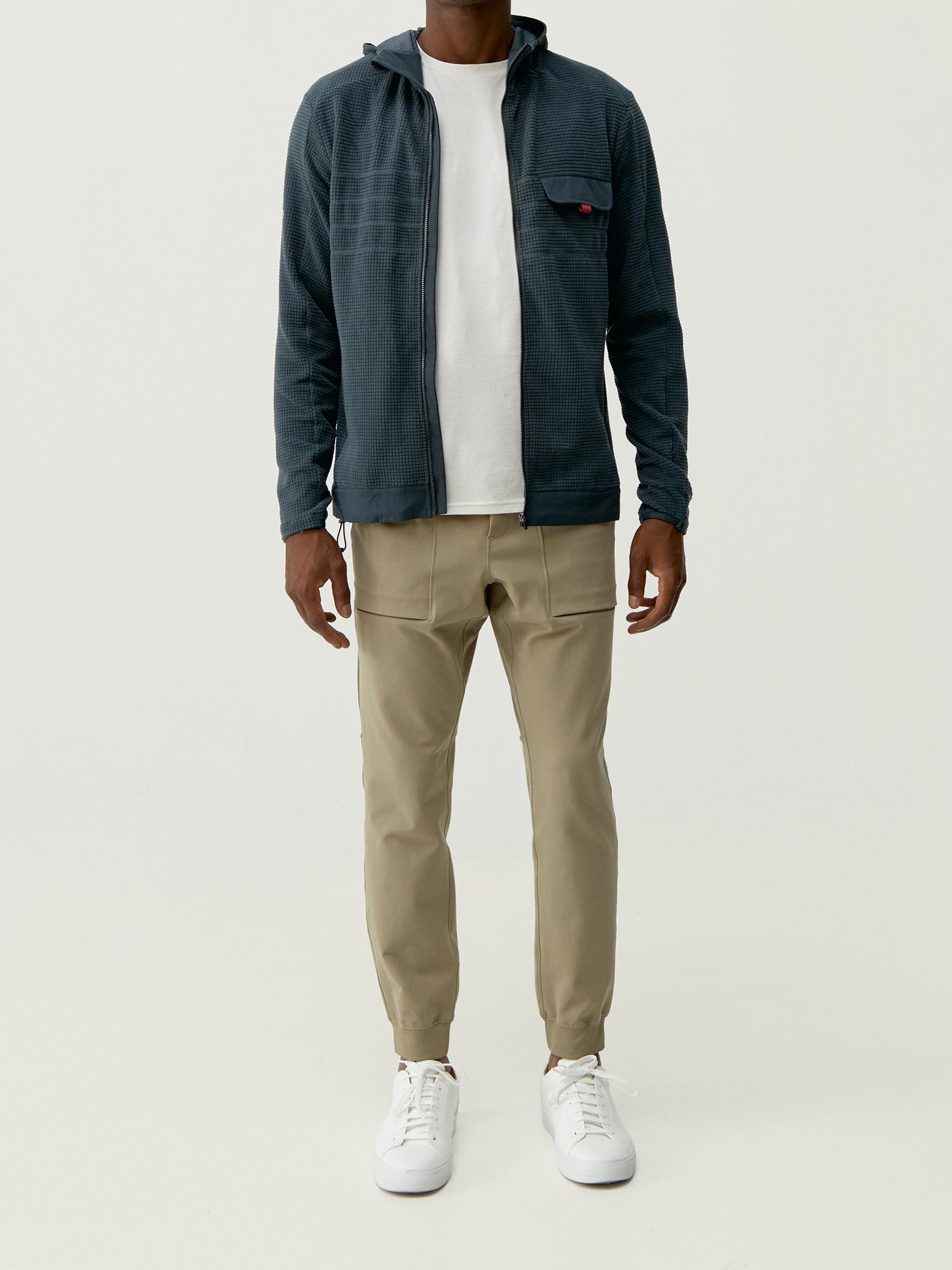 Quilted sports jacket with zipper BORN Grey