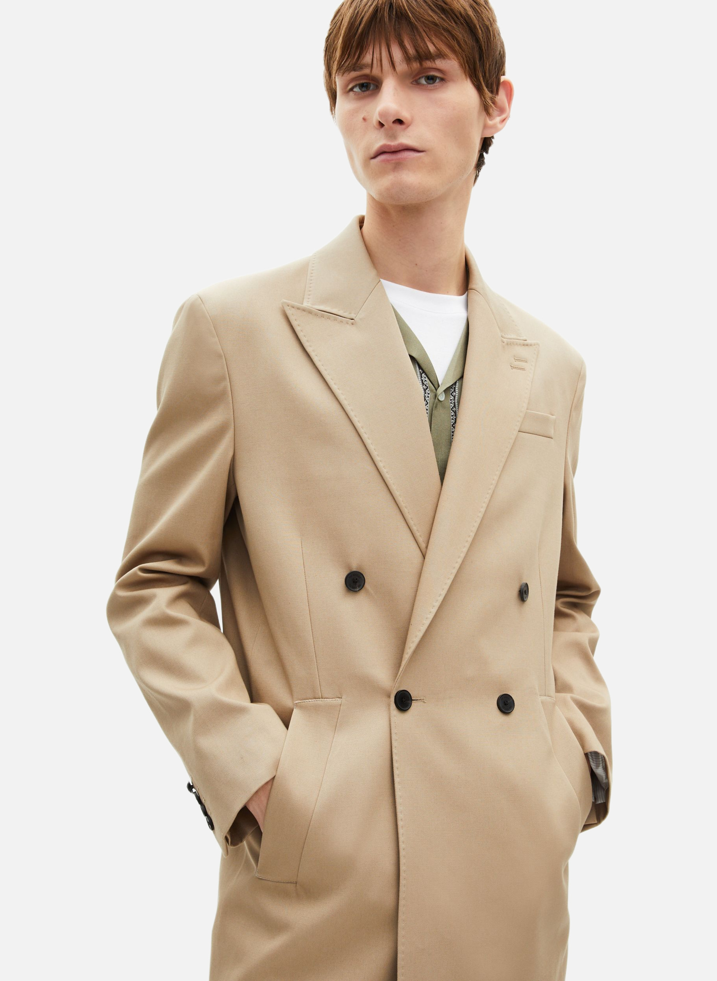 Long cross-over coat THE KOOPLES Beige