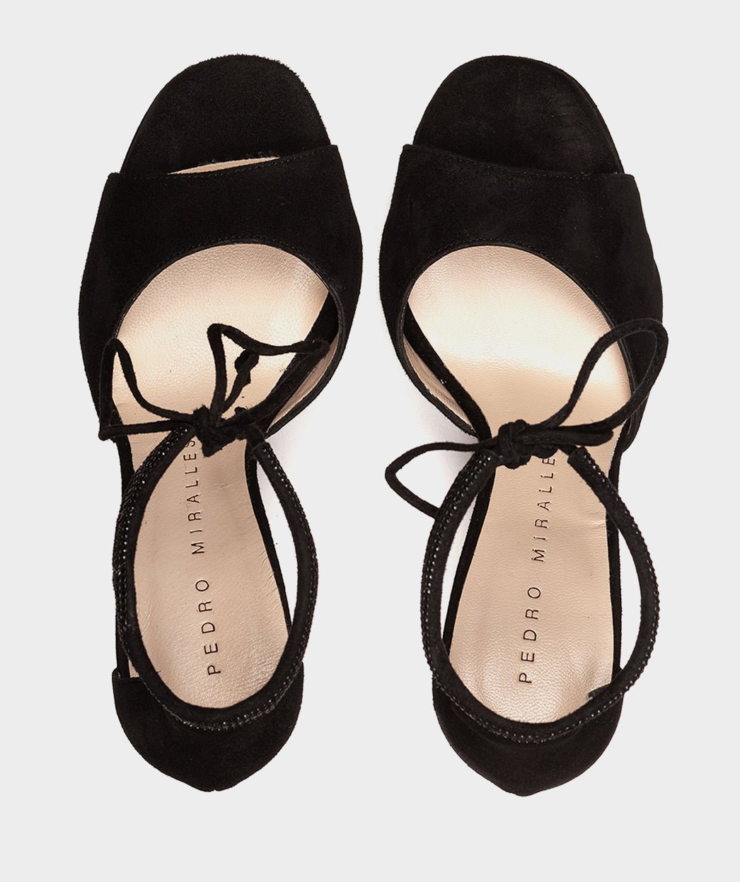 Black suede platform high heel sandals PEDRO MIRALLES Black