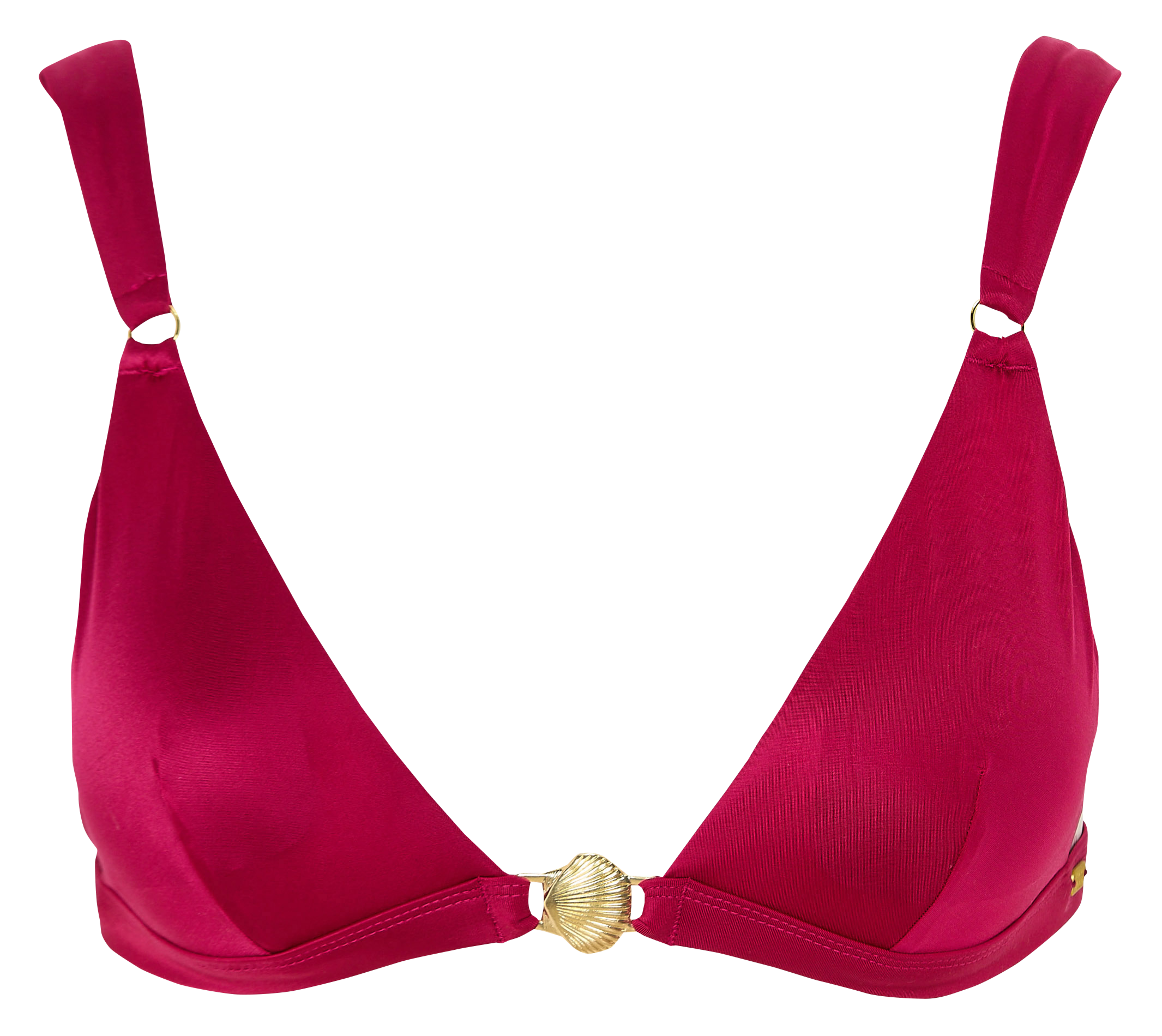 Satiny bikini top BANANA MOON Red