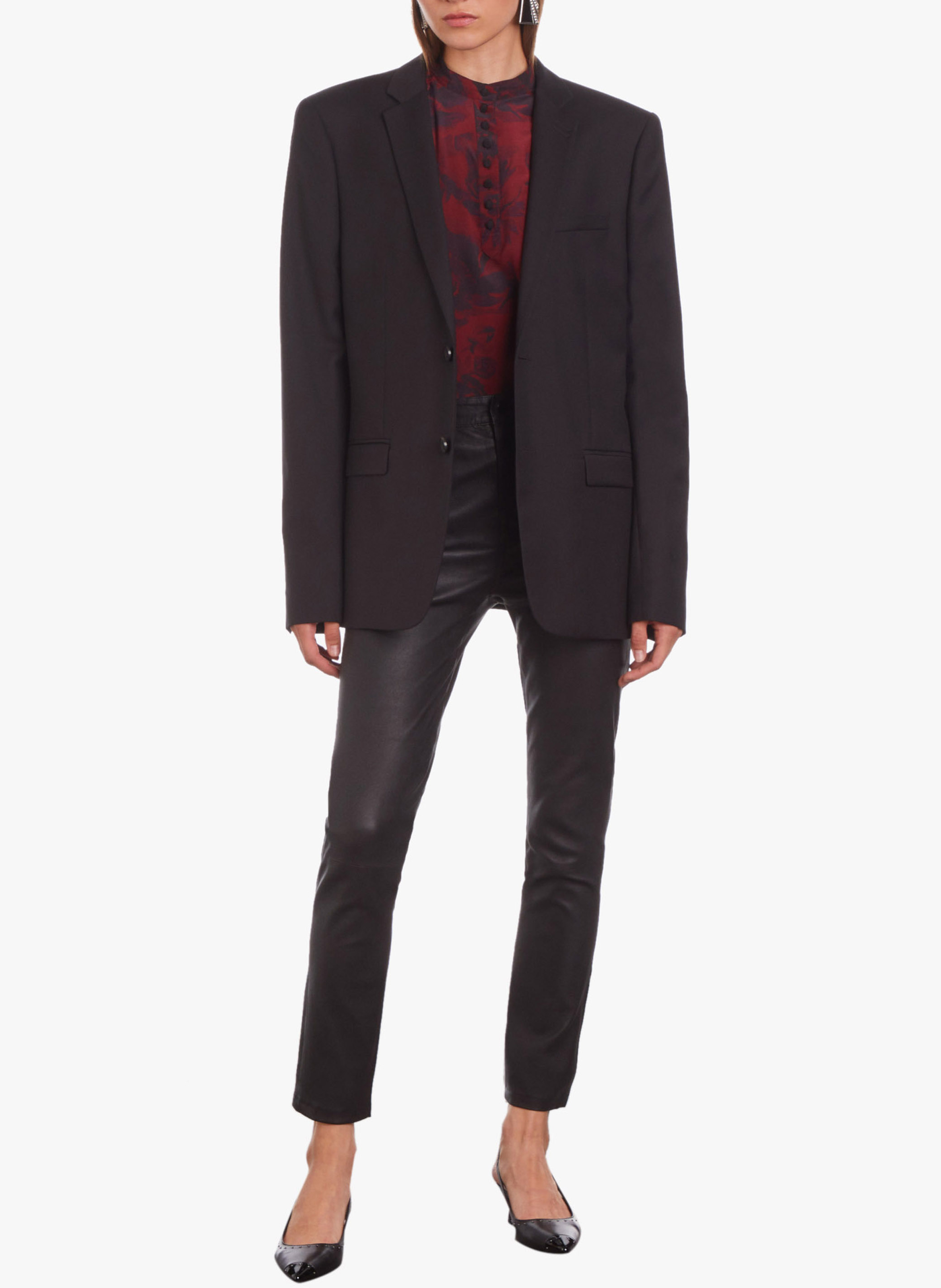 Round-neck floral pattern blouse THE KOOPLES Plums