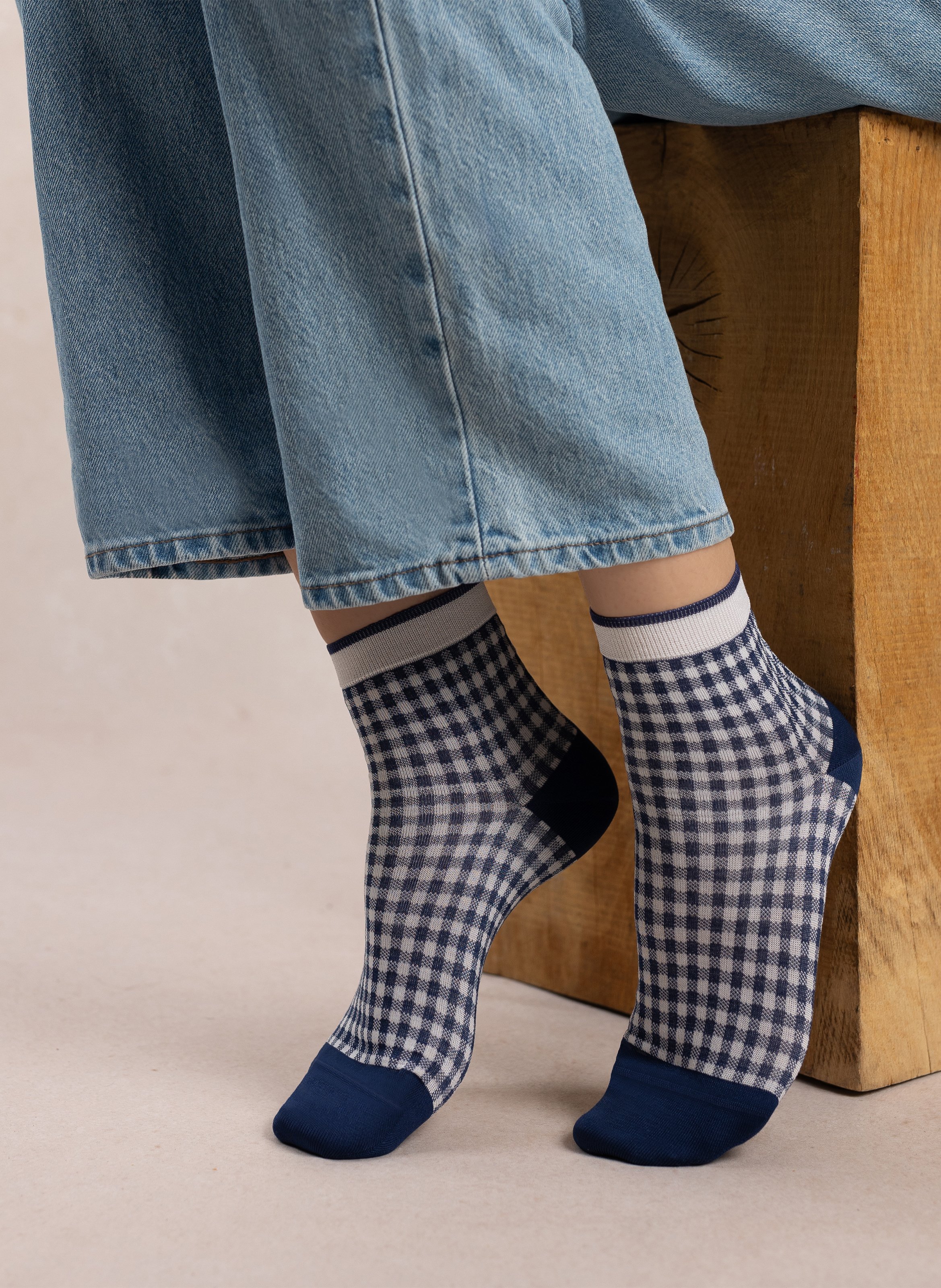 Sokken met print - katoenblend BLEUFORET Blauw