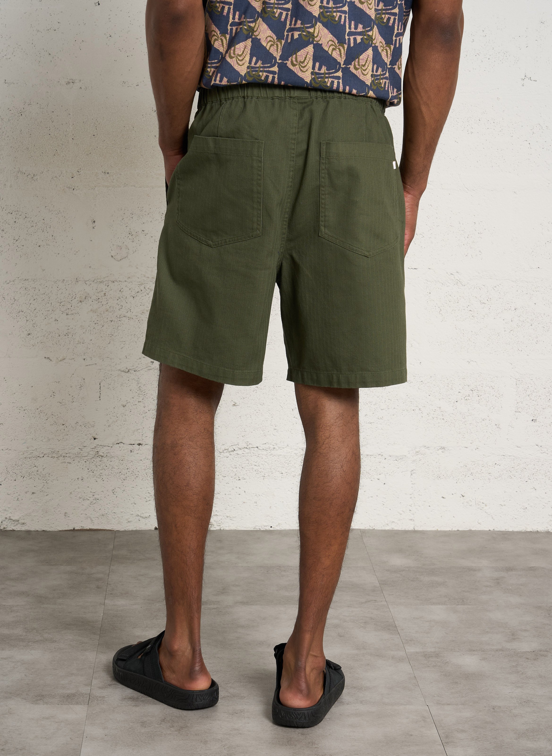 Short droit en coton FARAH Vert