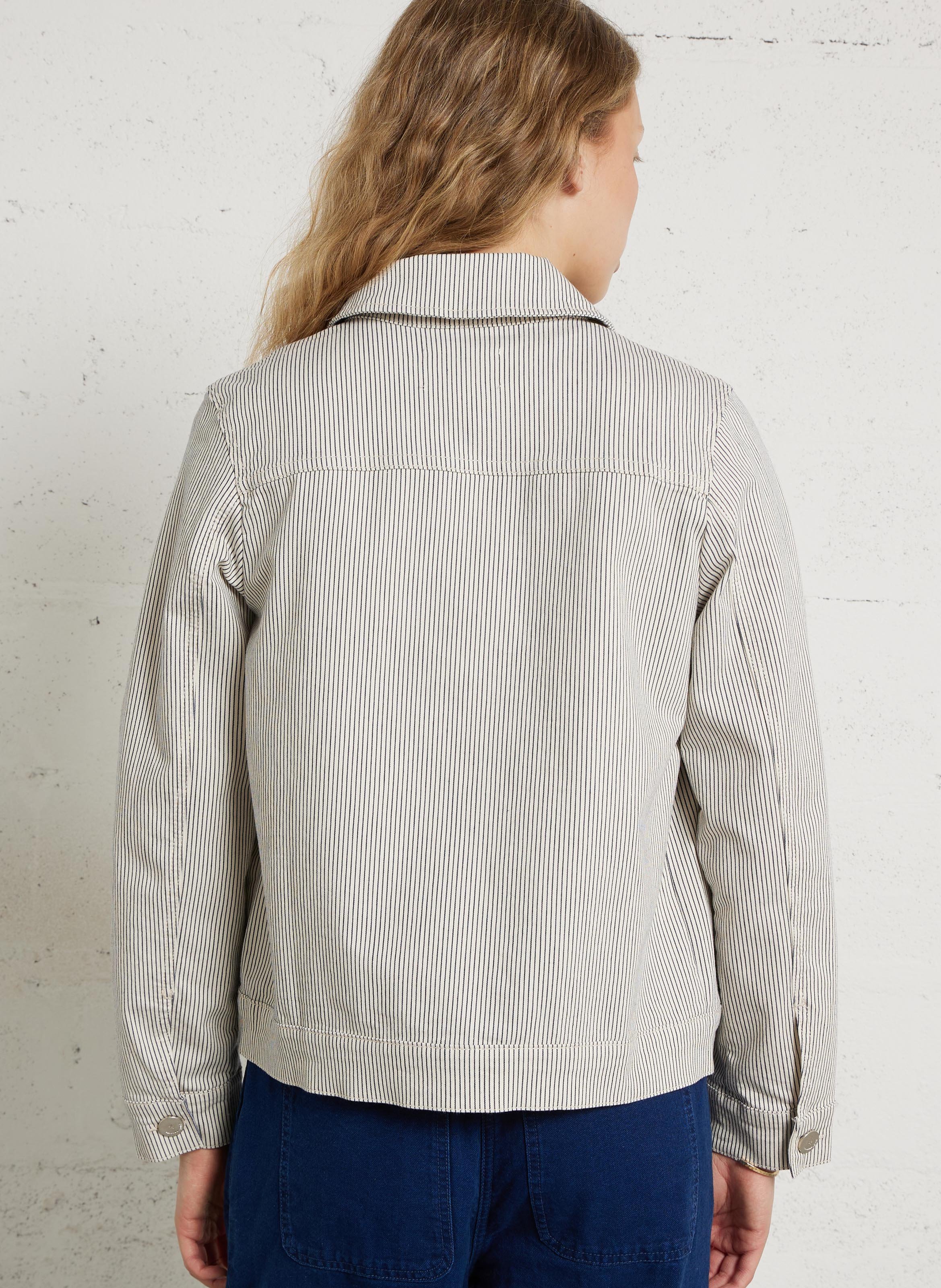 Veste à rayures col classique  SUD EXPRESS Beige