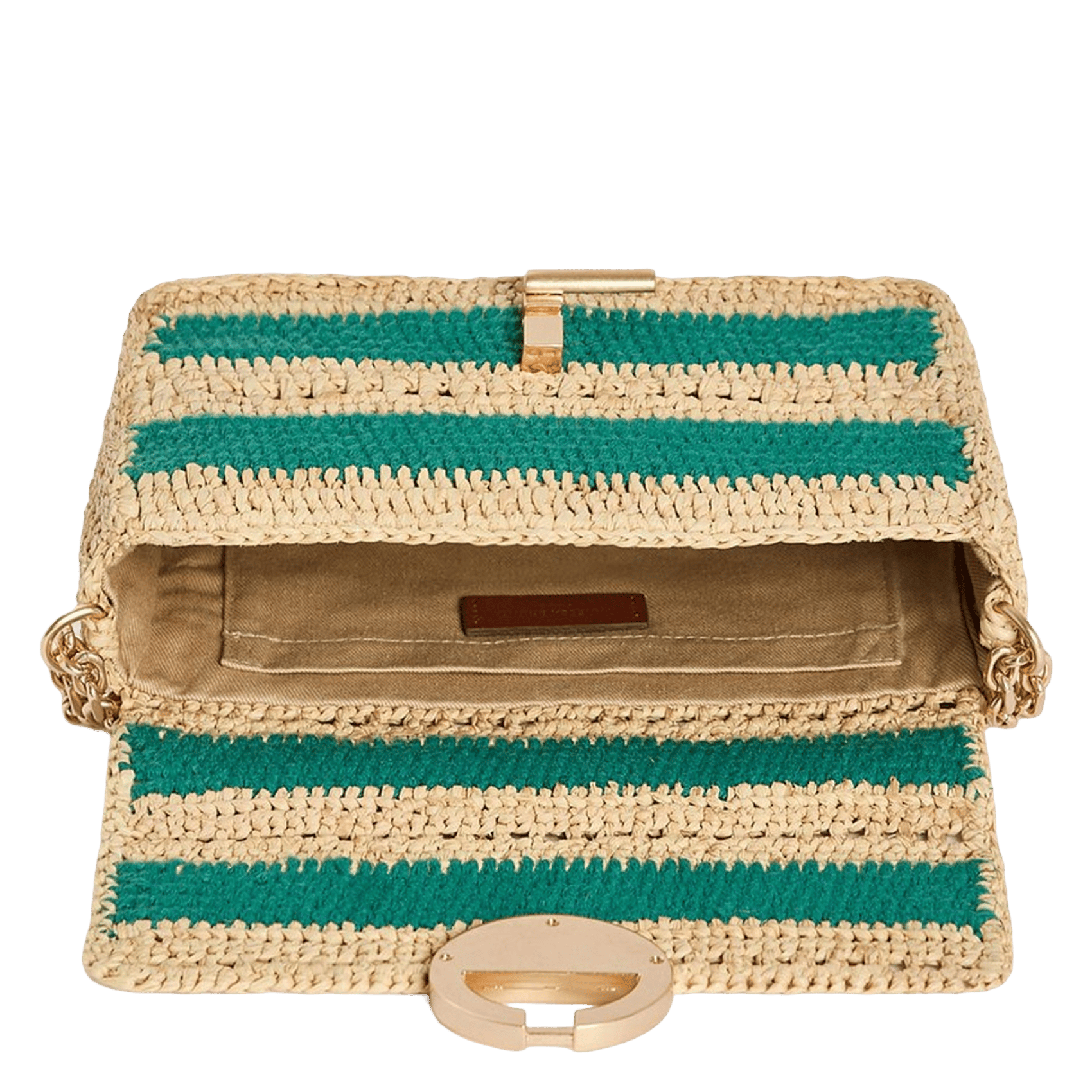 Pochette en raphia VANESSA BRUNO Vert