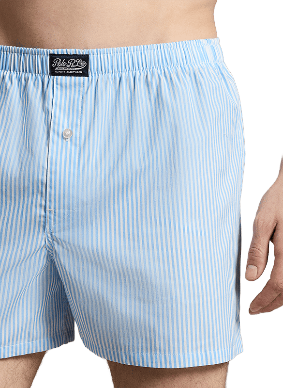 Gestreifte Boxershorts aus Baumwolle POLO RALPH LAUREN Blau