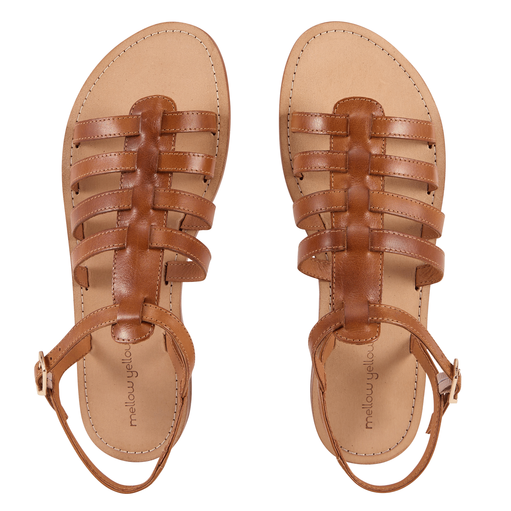 Leren sandalen MELLOW YELLOW Bruin