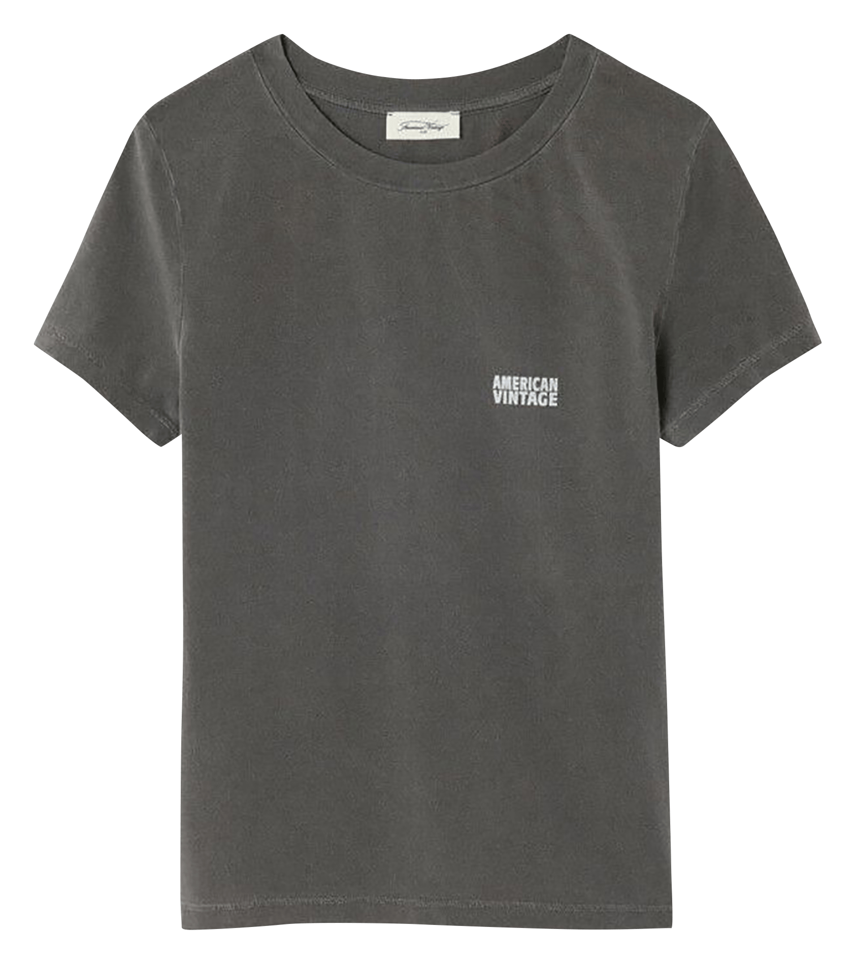 Aansluitend T-shirt van gemengd katoen AMERICAN VINTAGE Zwart