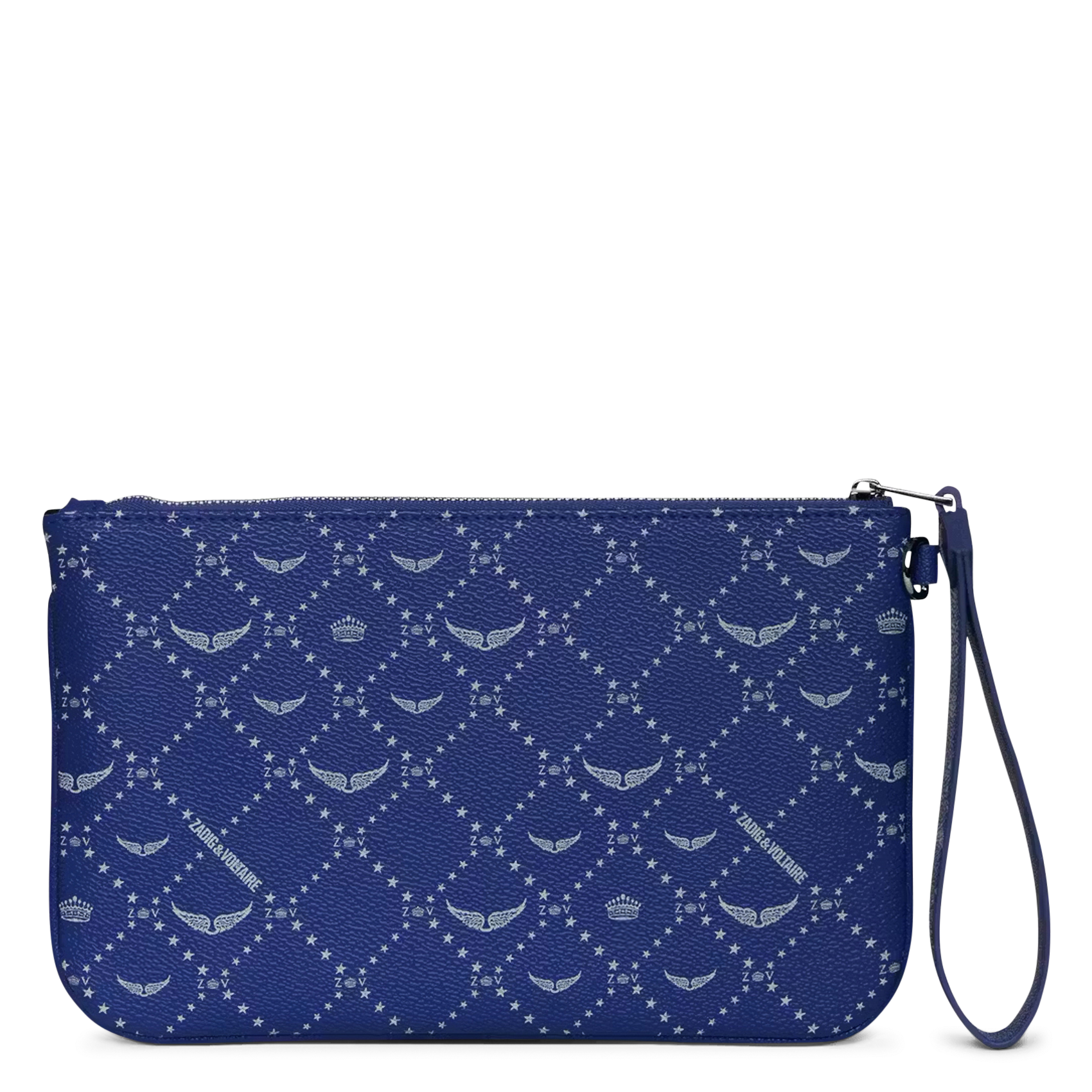 Pochette en toile monogramme ZADIG&VOLTAIRE Bleu