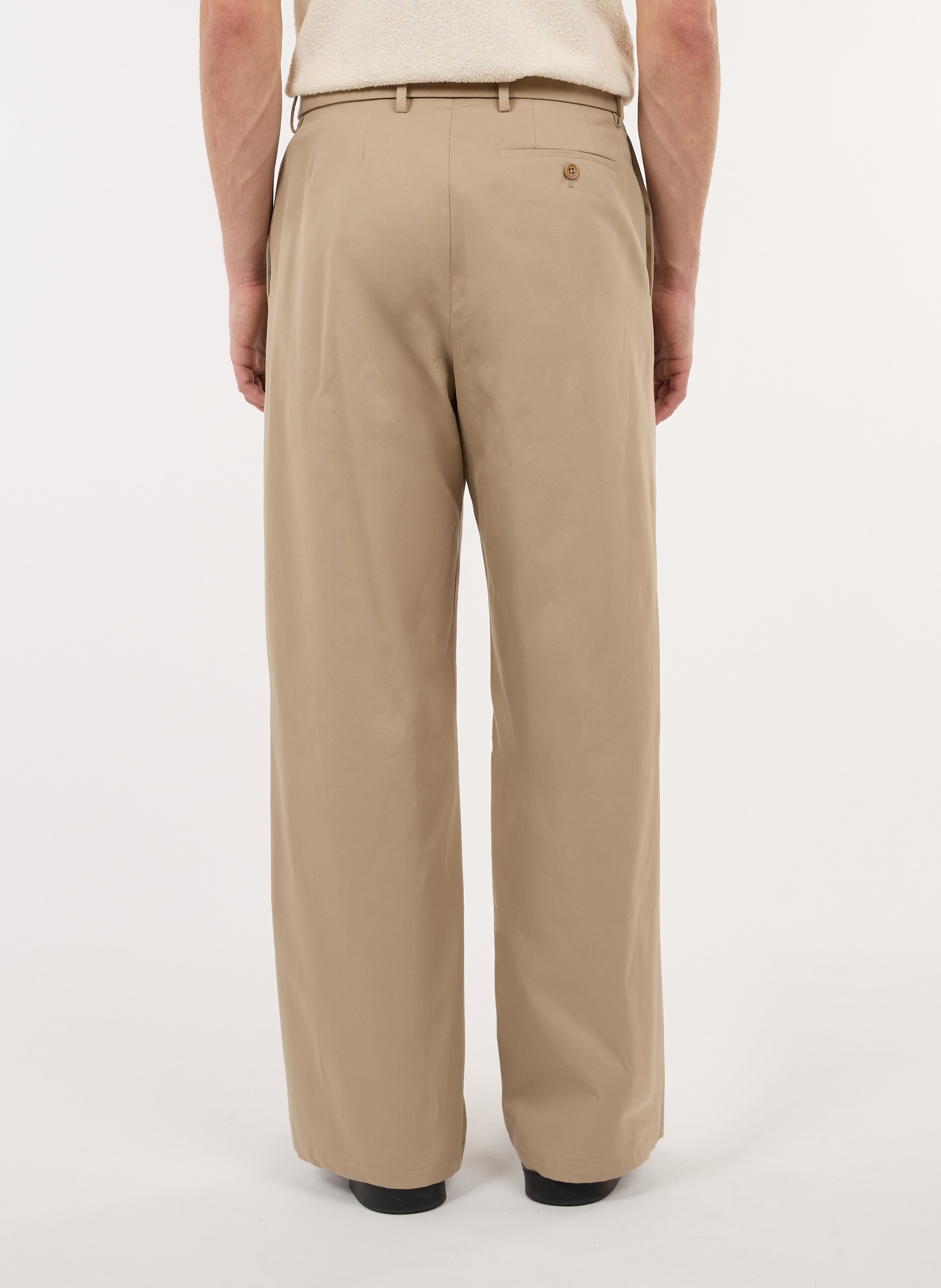 Bandol - Gerade geschnittene Wollhose SAISON 1865 Beige
