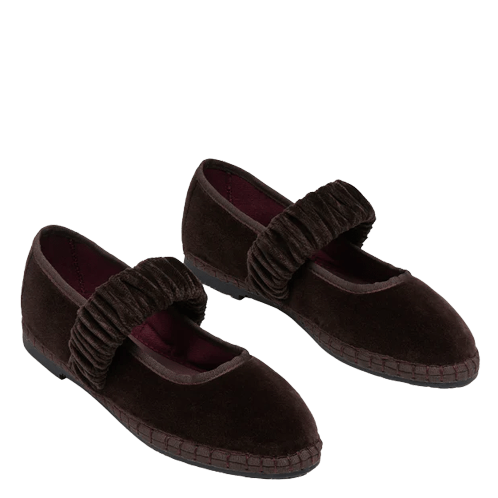 Ballerines à bride en velours FLABELUS Marron