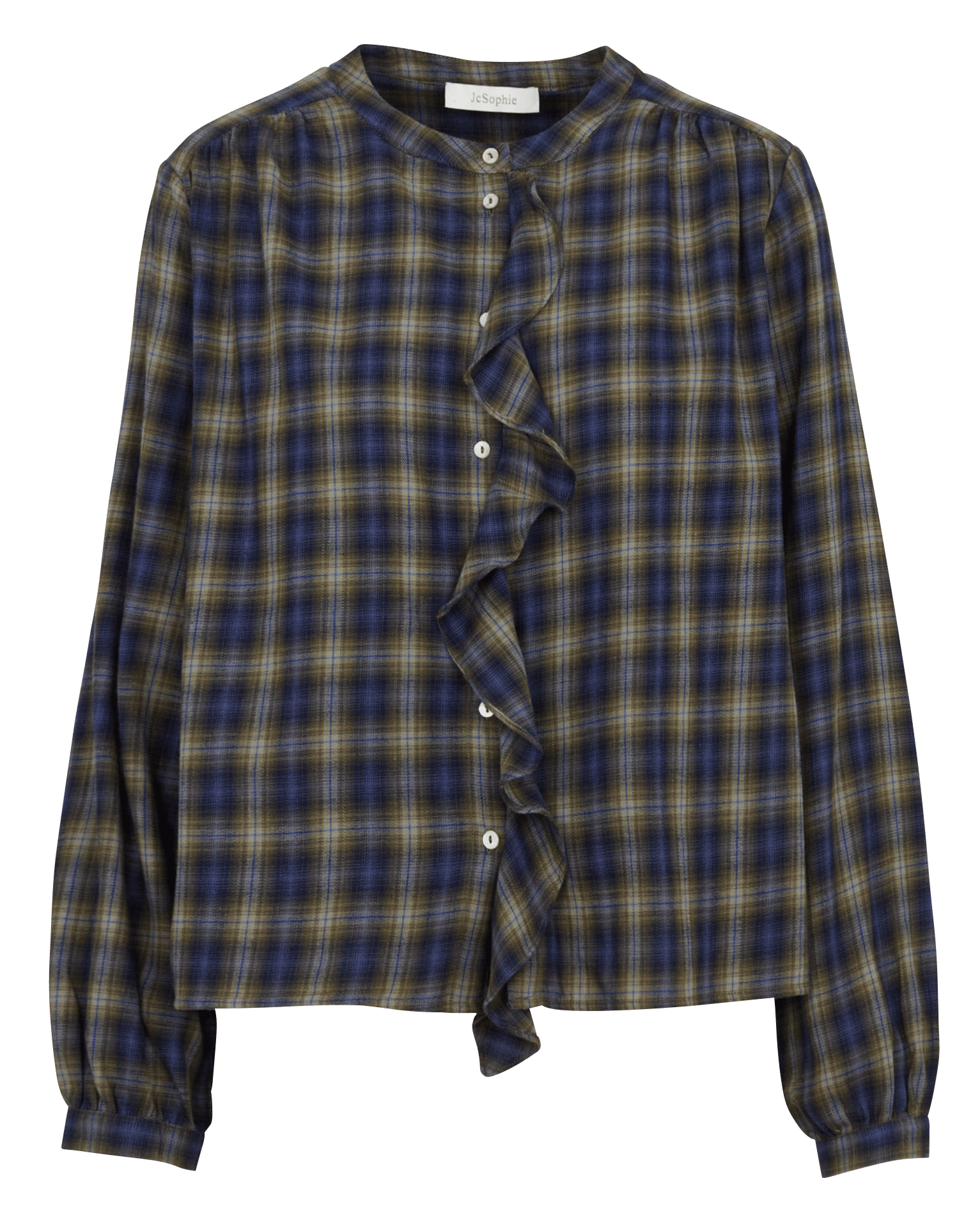 Round neck shirt in cotton JC SOPHIE Blue