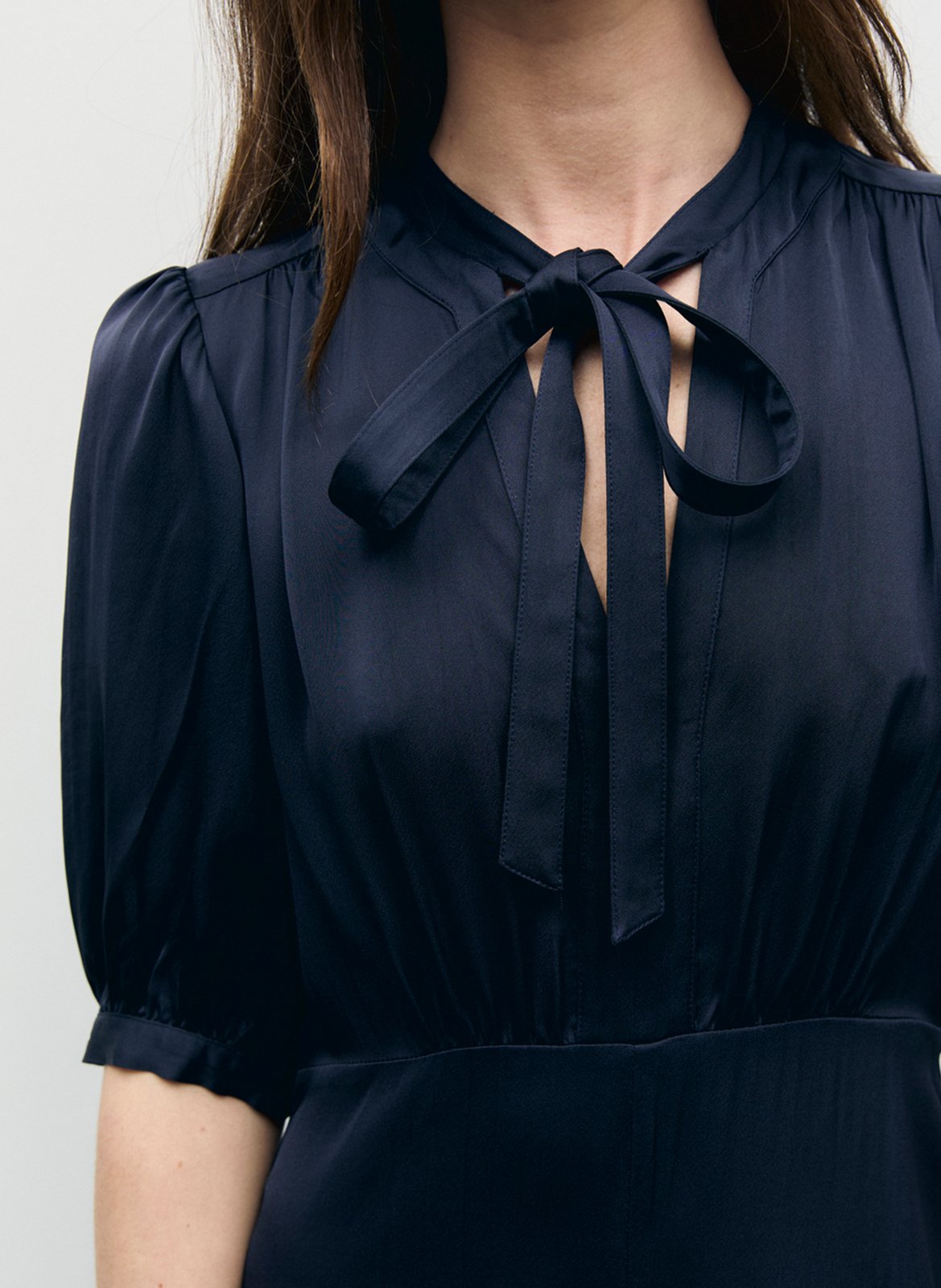 Robe midi cintrée unie GERARD DAREL Bleu