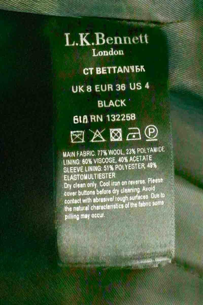 Coat LK BENNETT - Seconde Main Black
