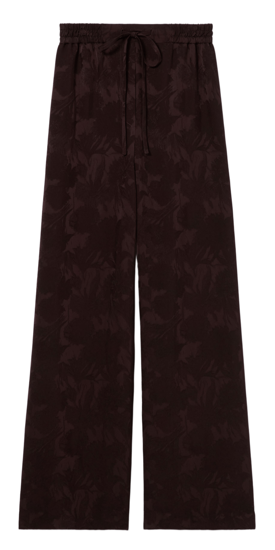 Wijde broek met hoge taille en jacquardmotief CLAUDIE PIERLOT Bruin