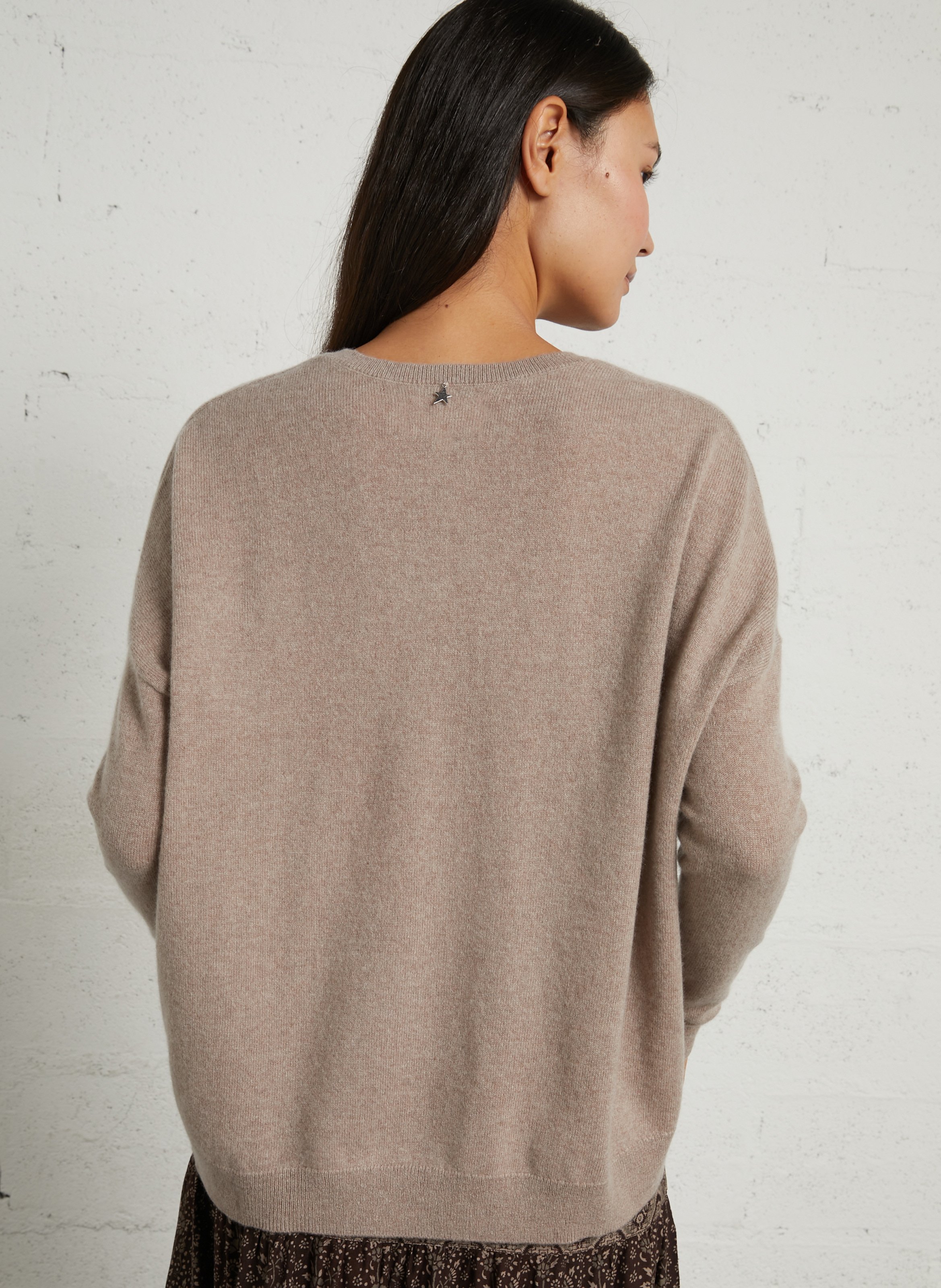 Weit geschnittener Kaschmirpullover SUD EXPRESS Beige