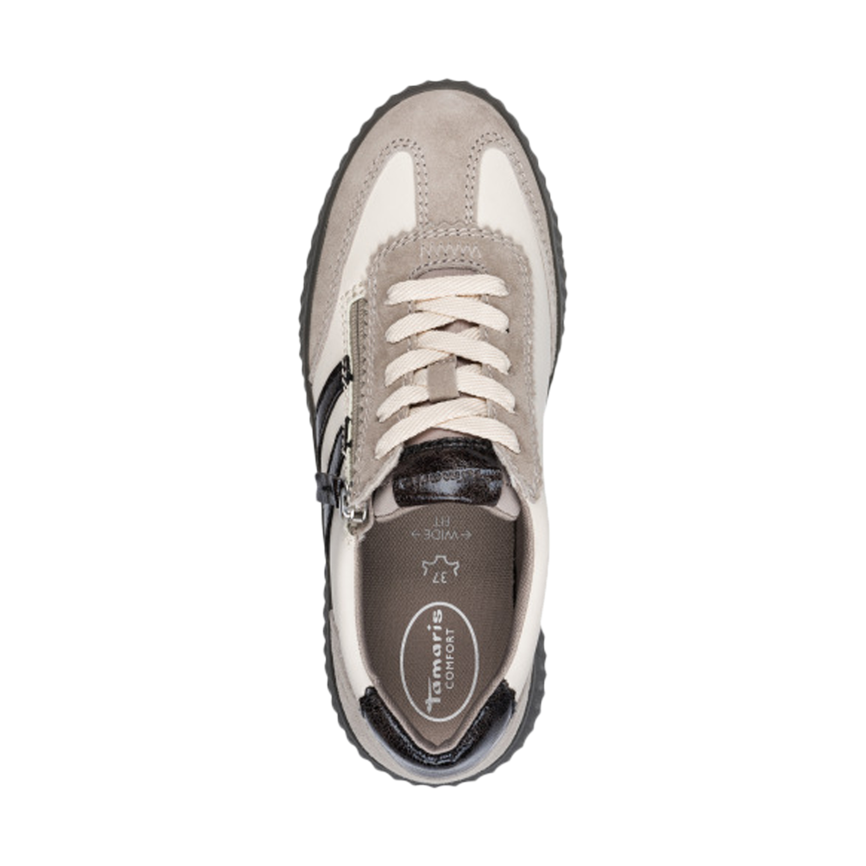 Leather trainers TAMARIS Grey