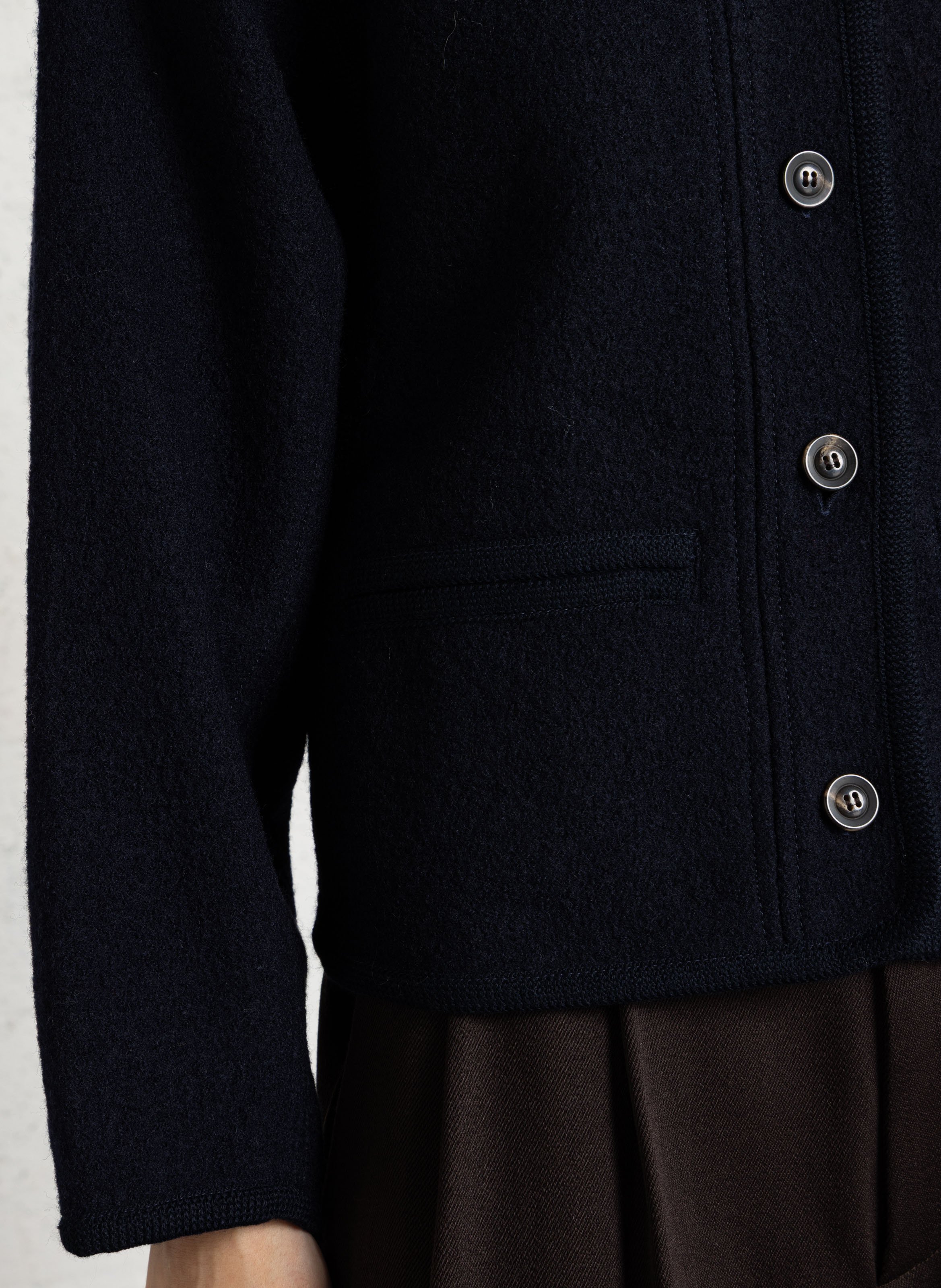 Gerade geschnittene Wolljacke SOEUR Blau