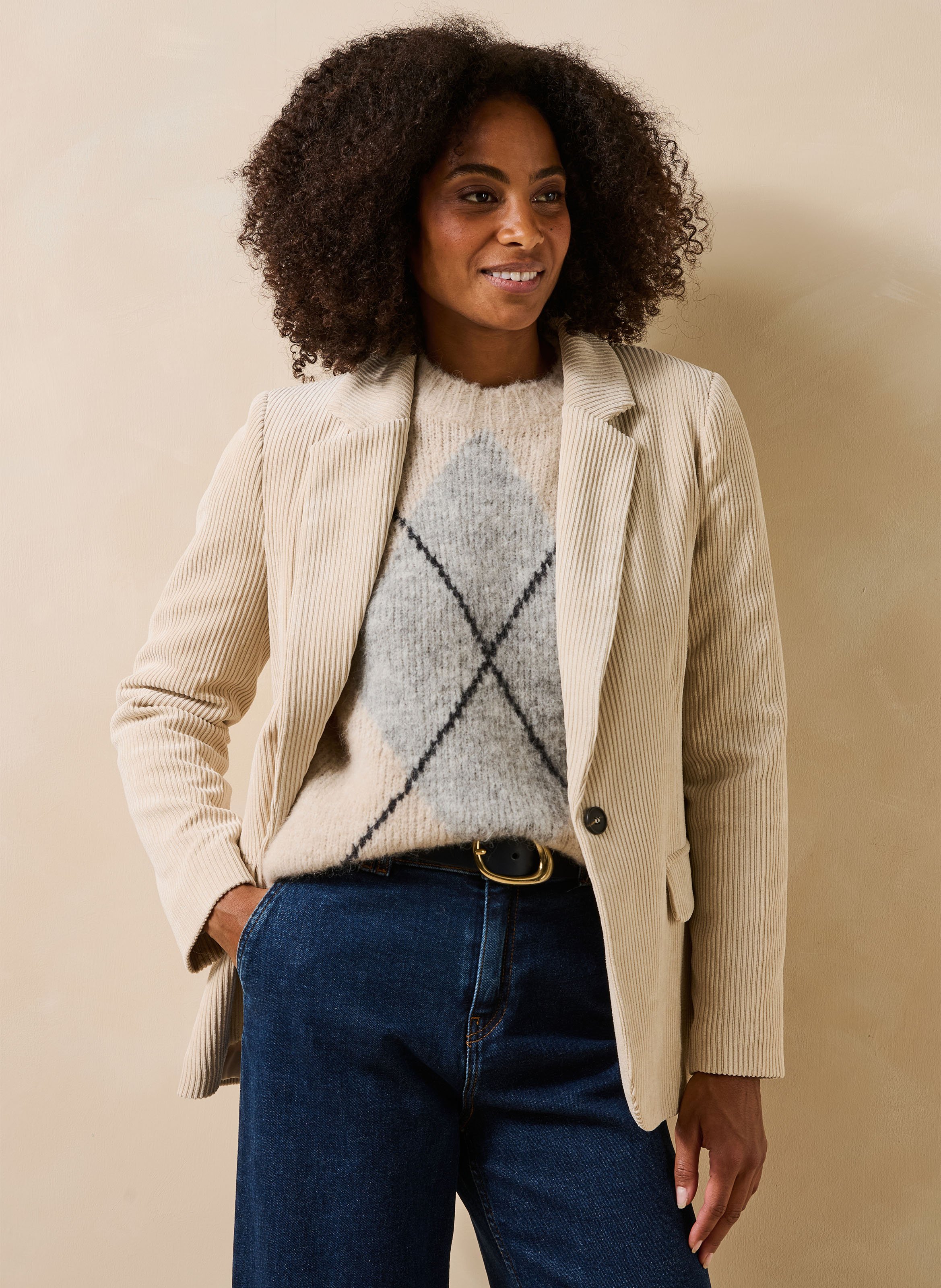 Straight corduroy tailored jacket LA FEE MARABOUTEE