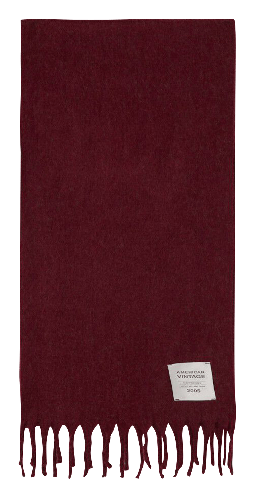 Sjaal met franjes AMERICAN VINTAGE Rood