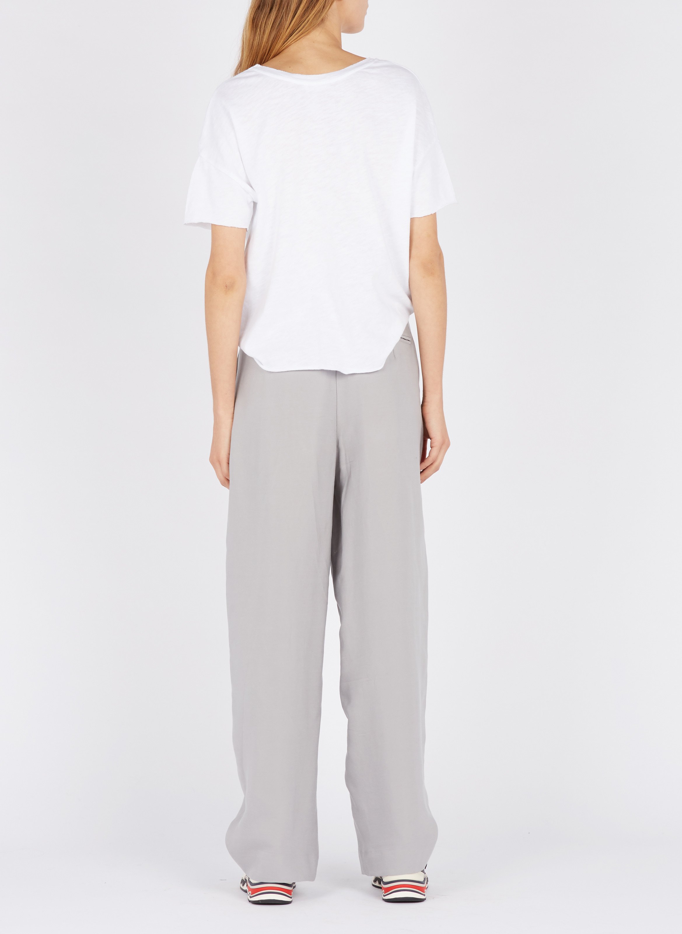 Tee-shirt col rond loose en coton AMERICAN VINTAGE Blanc