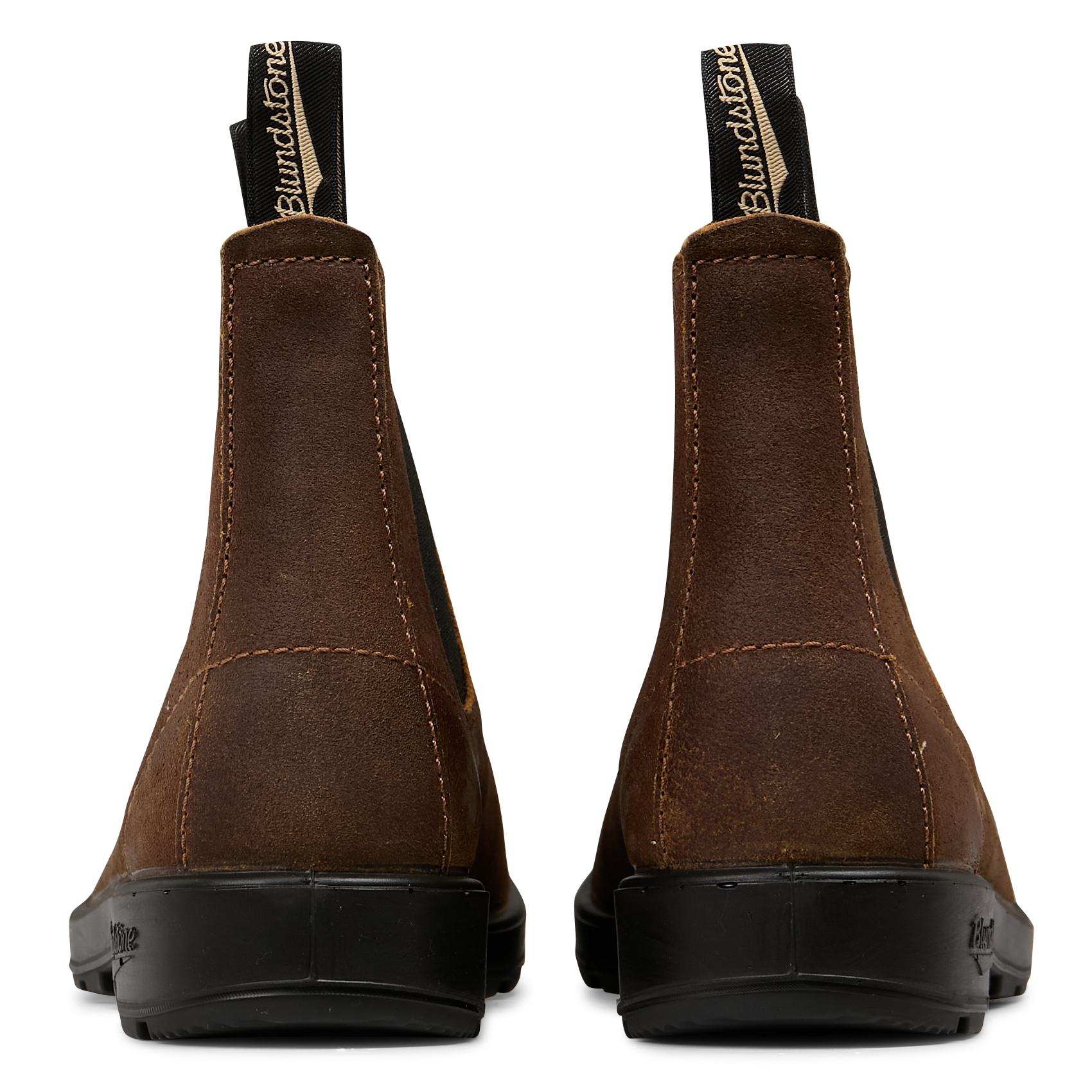 Boots aus Veloursleder Braun