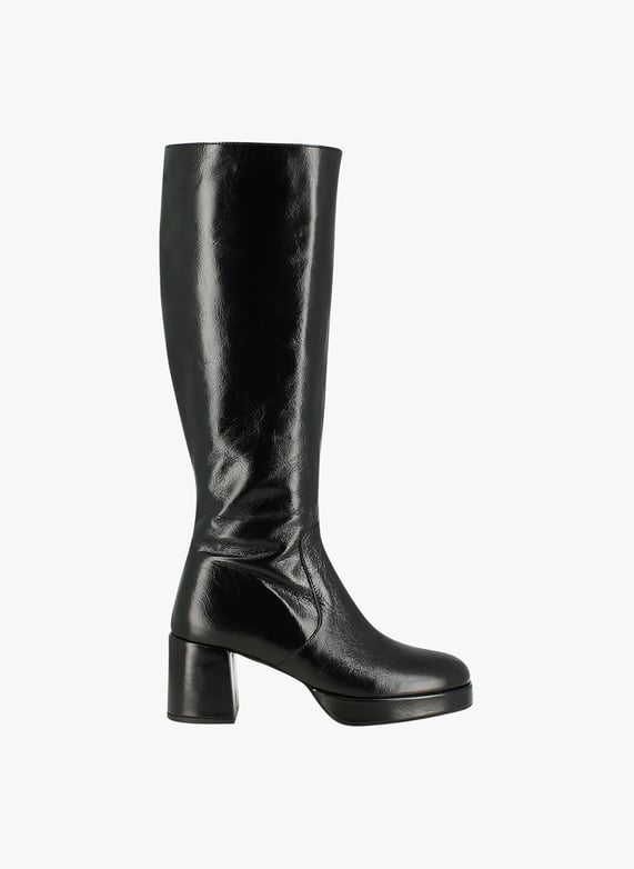 Bottes à talons en cuir Vaneo Noir Jonak Femme Place des Tendances