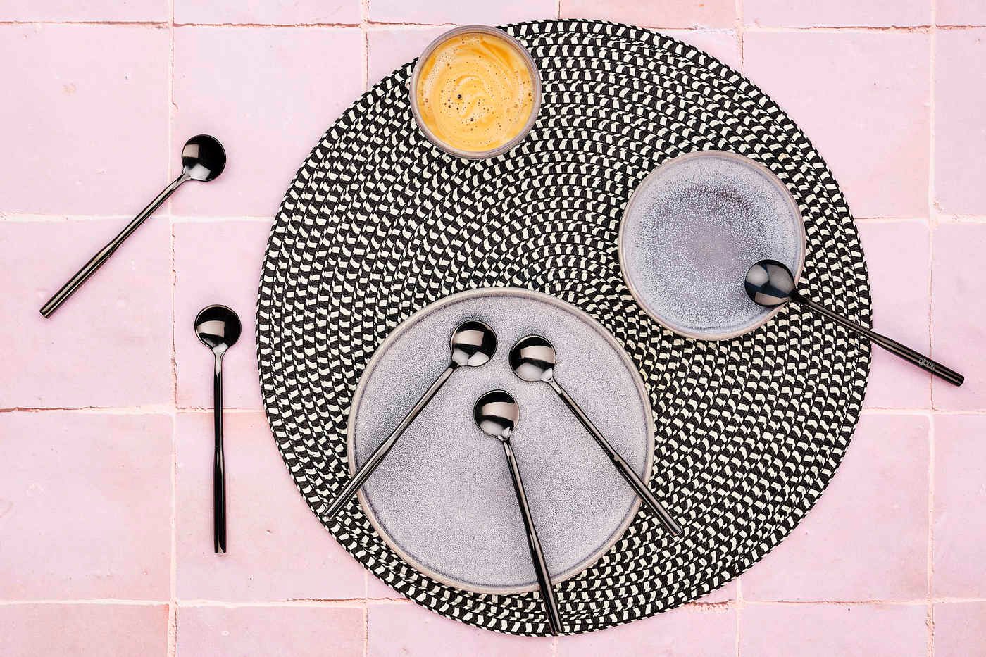 Abel - black set of 6 teaspoons BJORN Black